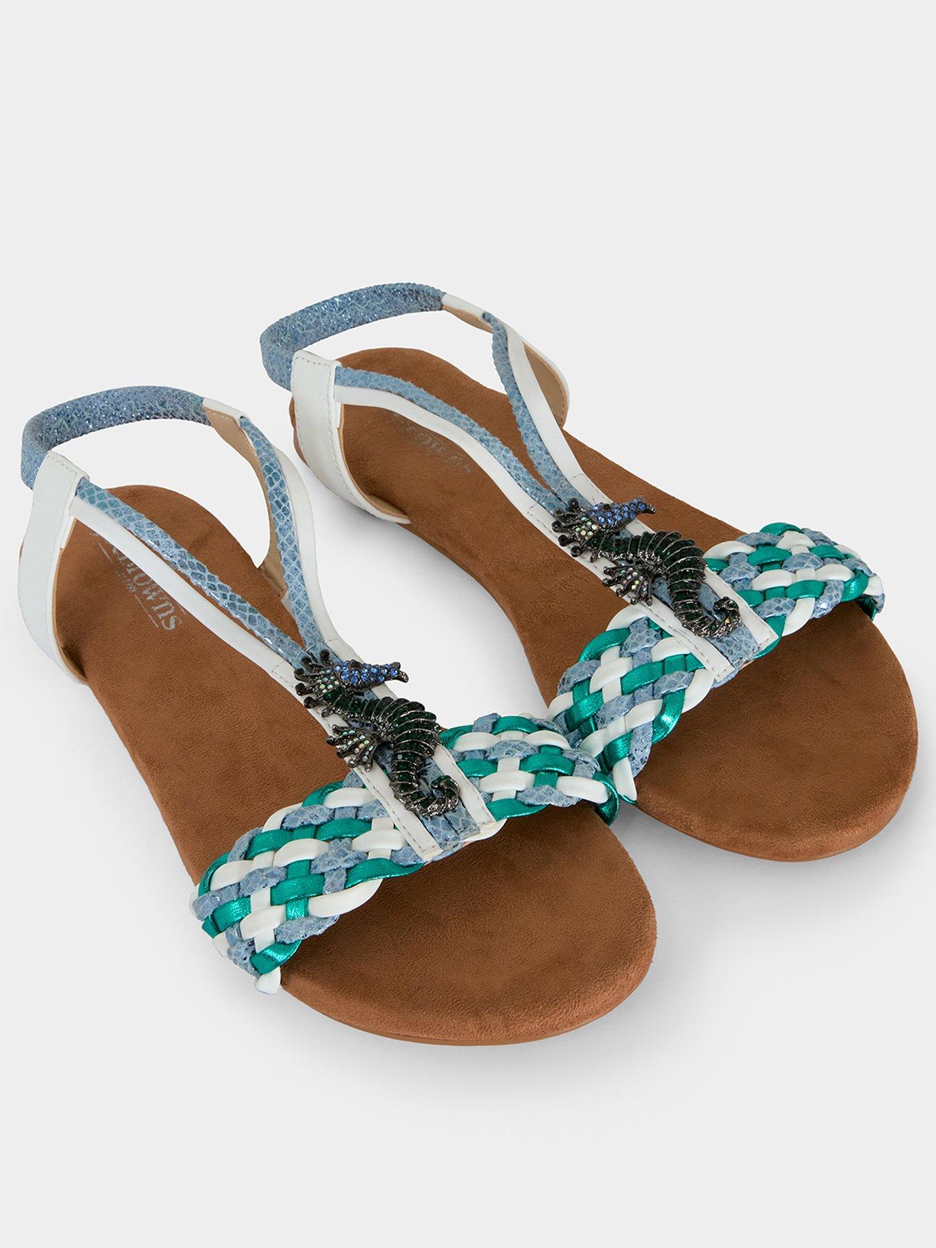 Image 3 of 5 of Joe Browns Shimmering Sea Horse Sandals - Blue