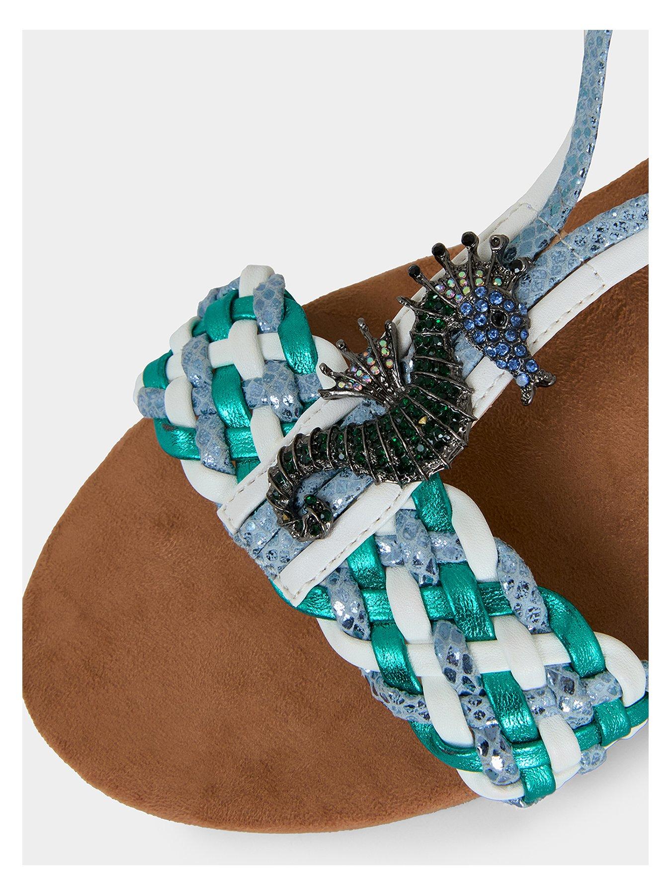Image 4 of 5 of Joe Browns Shimmering Sea Horse Sandals - Blue