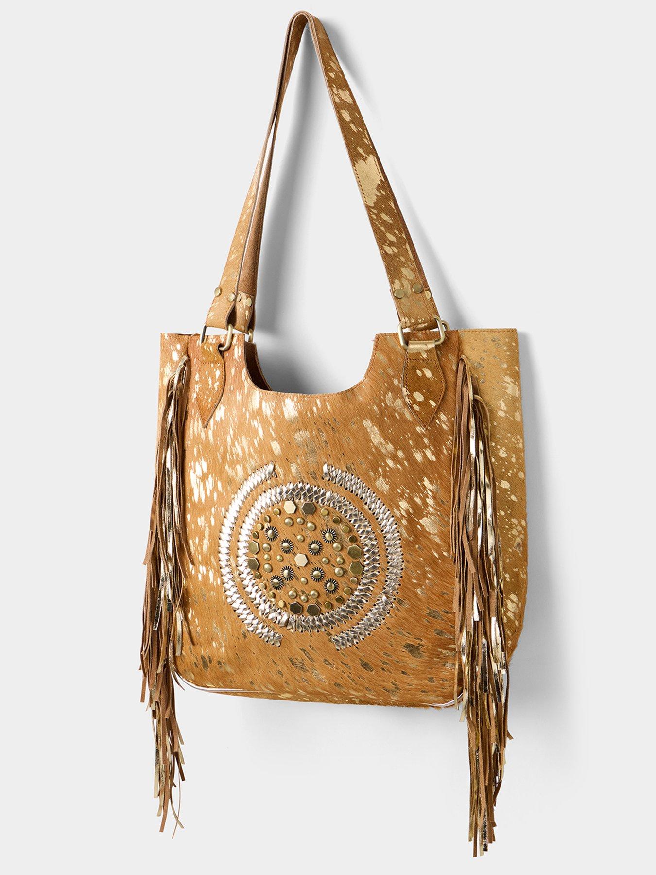  image of joe-browns-wild-western-leather-studded-bag