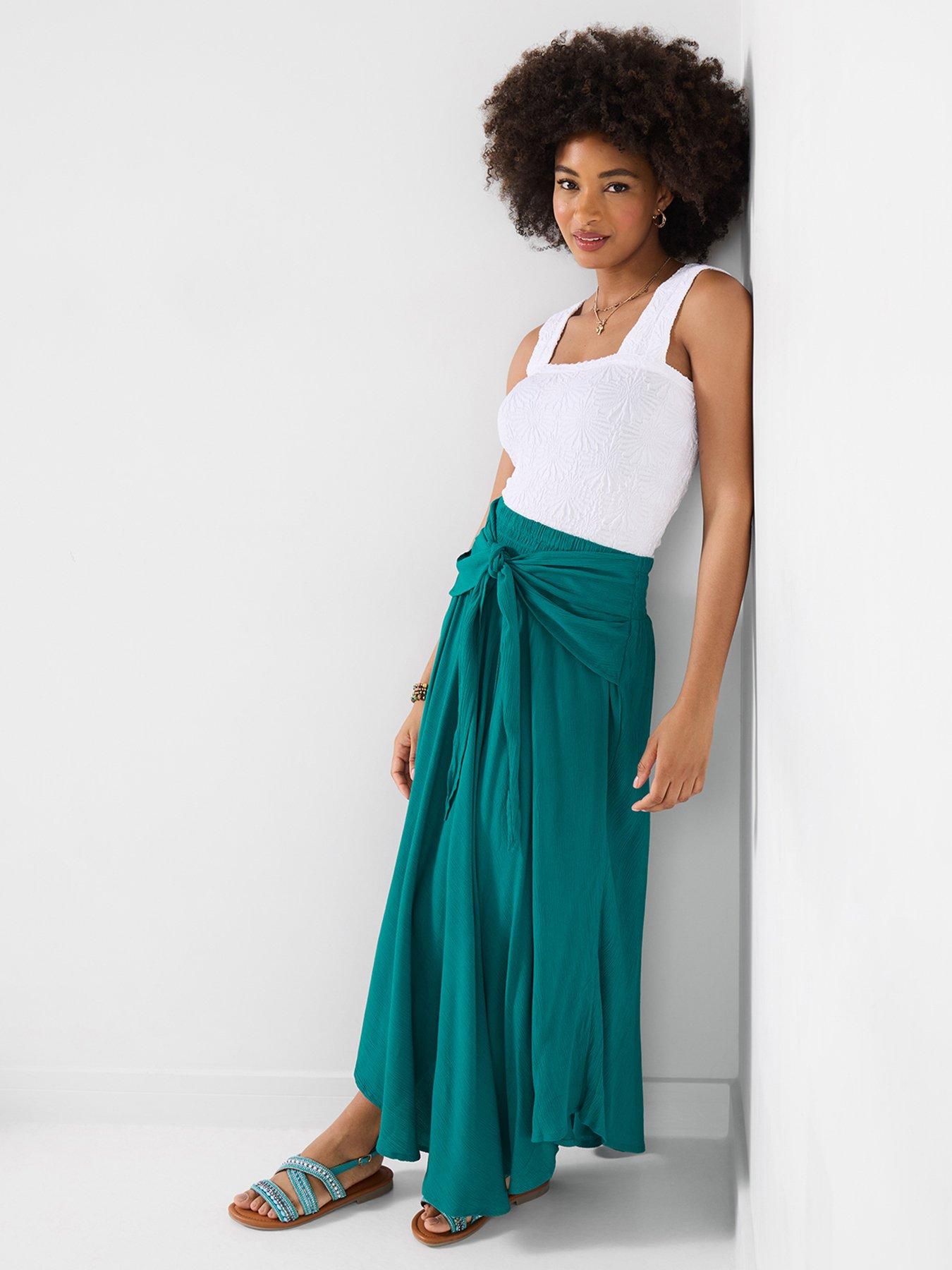 Image 2 of 6 of Joe Browns Beach Days Tie Front Skirt - Blue