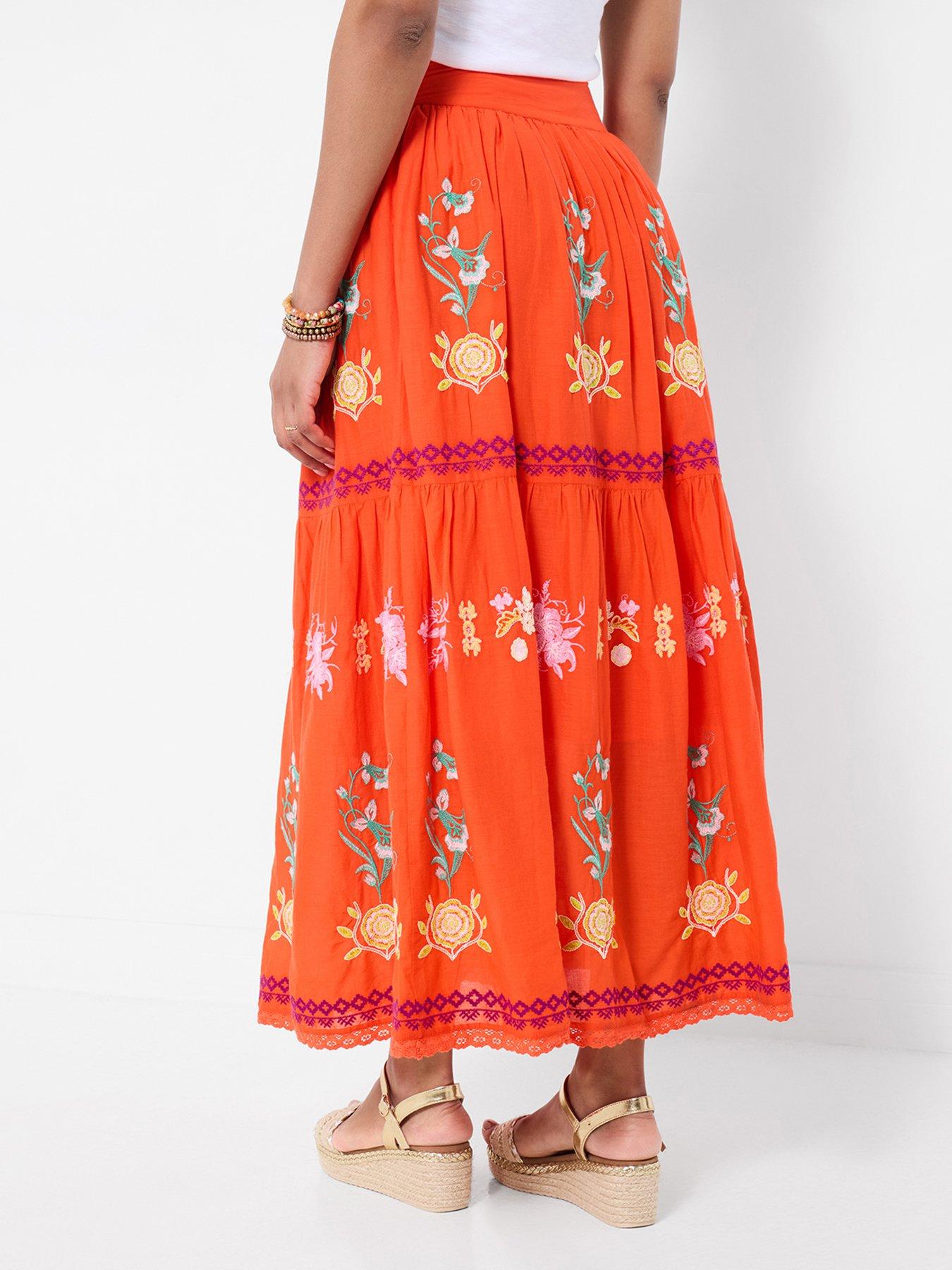Image 3 of 5 of Joe Browns Remarkable Embroidered Maxi Skirt - Orange