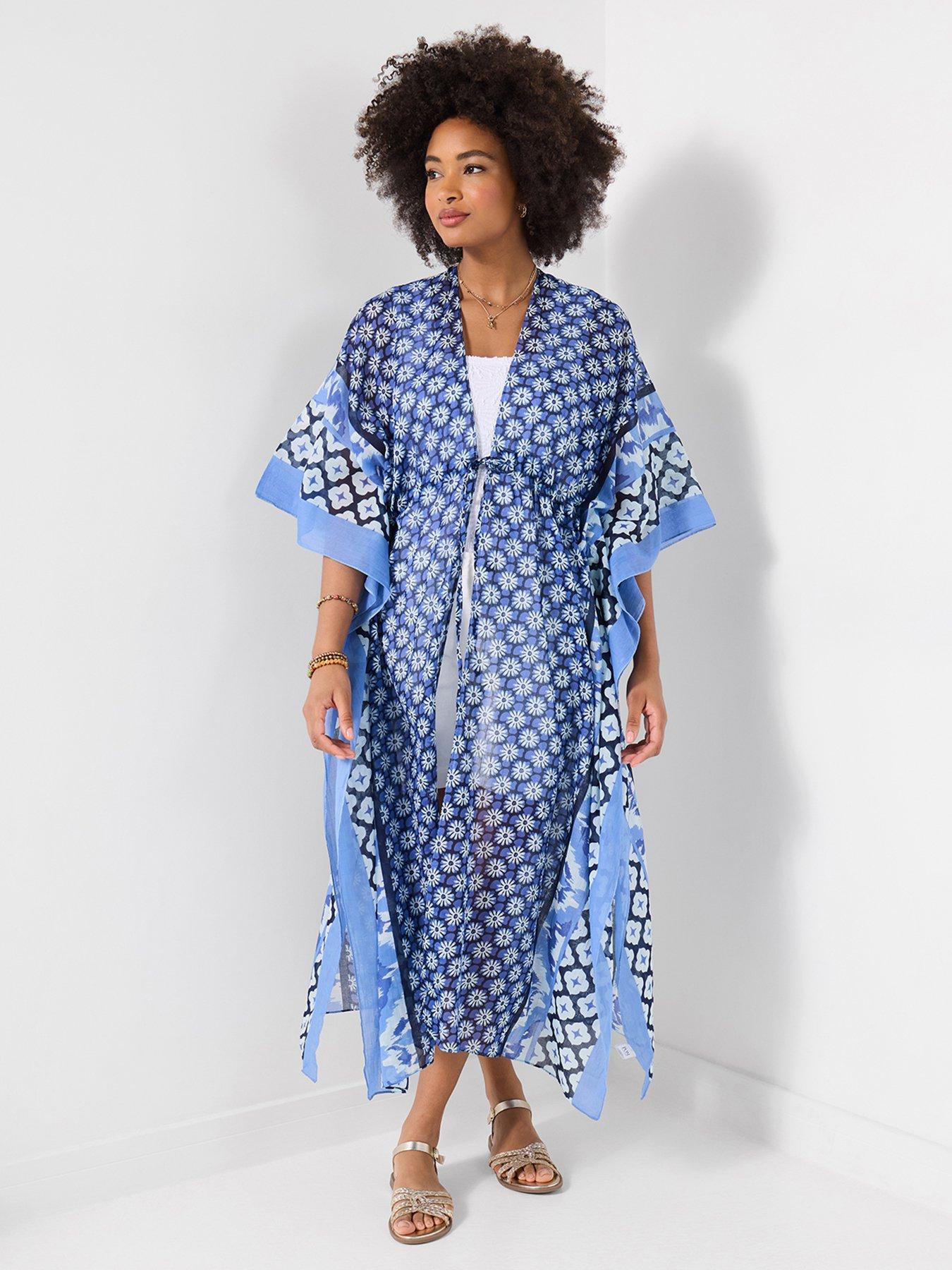 Joe Browns Beautiful In Blue Patterned Cover Up