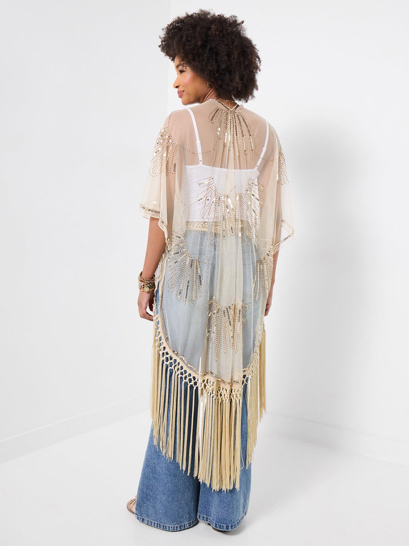 Image 3 of 7 of Joe Browns Sequin Devore Sunset Kimono