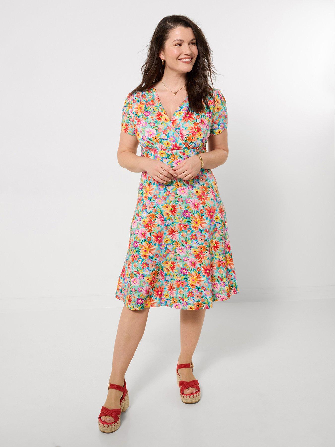 Joe Browns Joyful Floral Jersey Dress - Multi