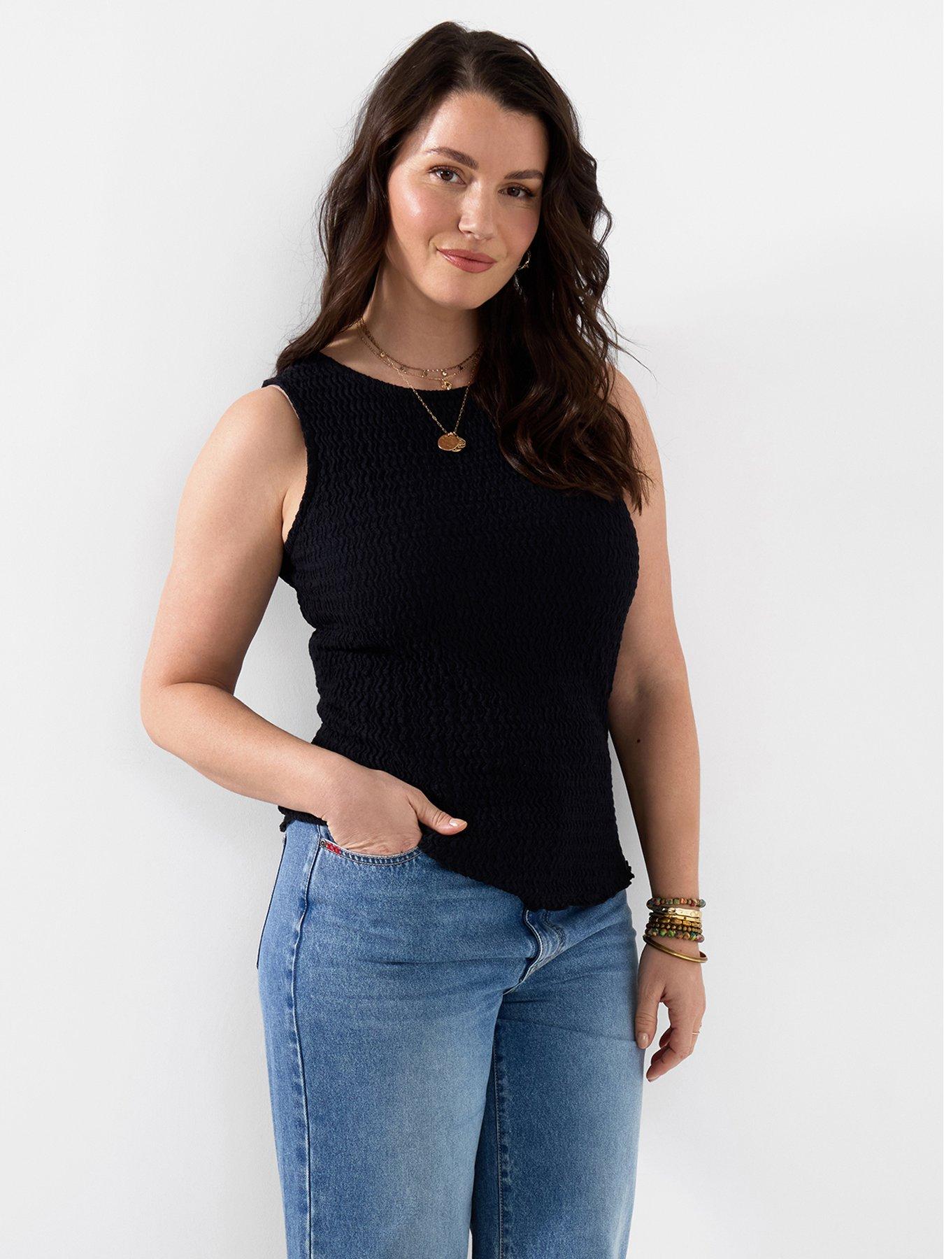 Joe Browns Sasha Textured Sleeveless Top - Black