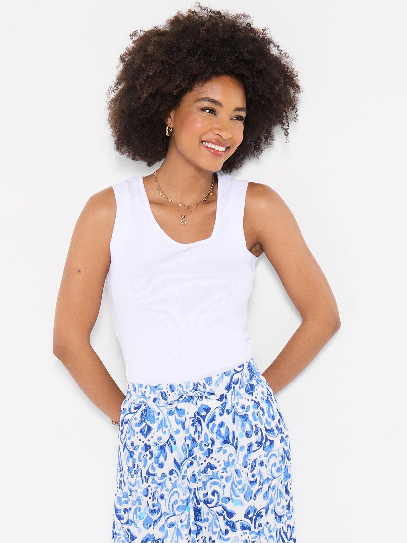 Joe Browns Connie Asymmetric Neck Vest - White