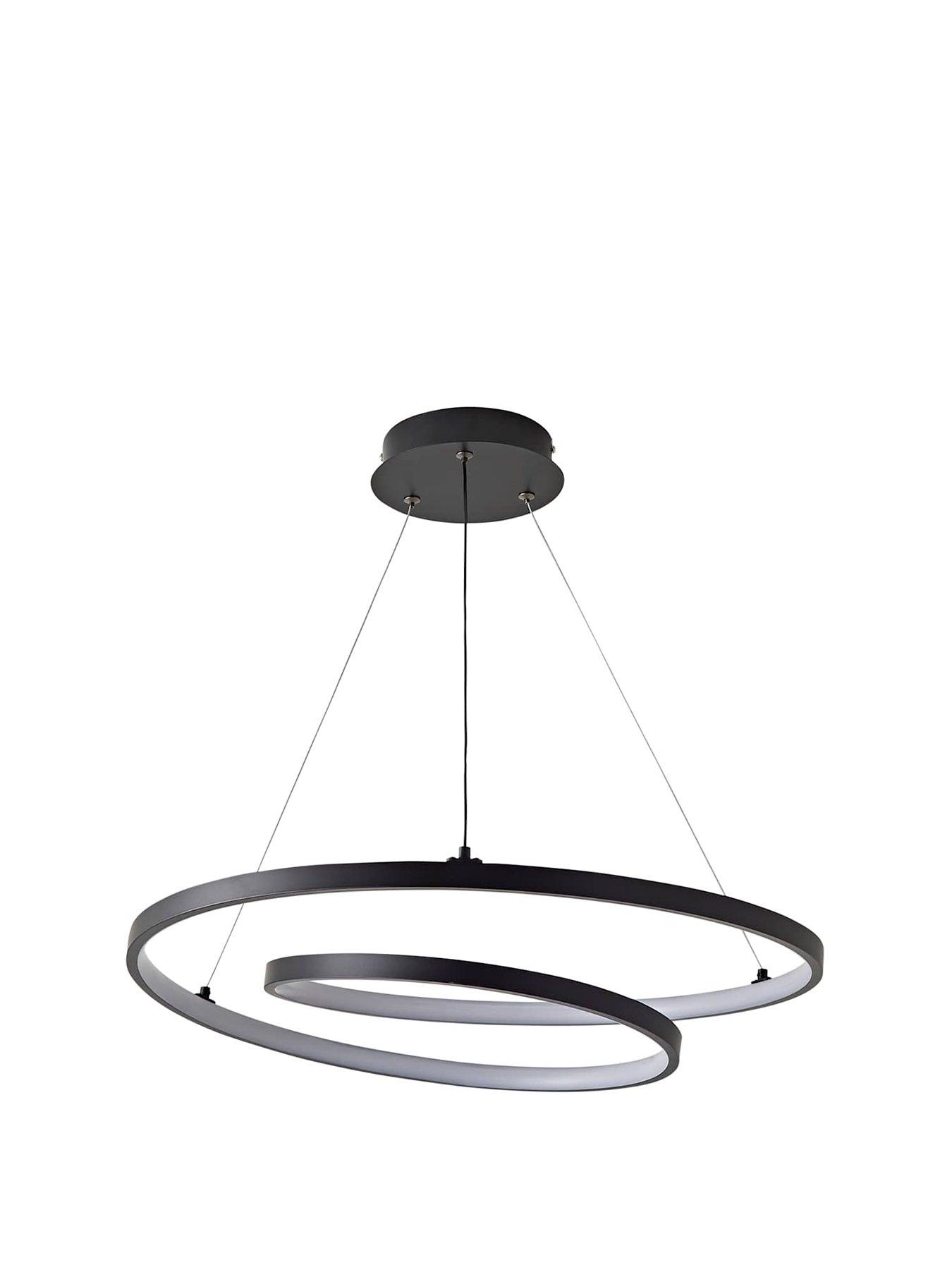  image of valuelights-infinity-black-loop-integrated-led-ceiling-light