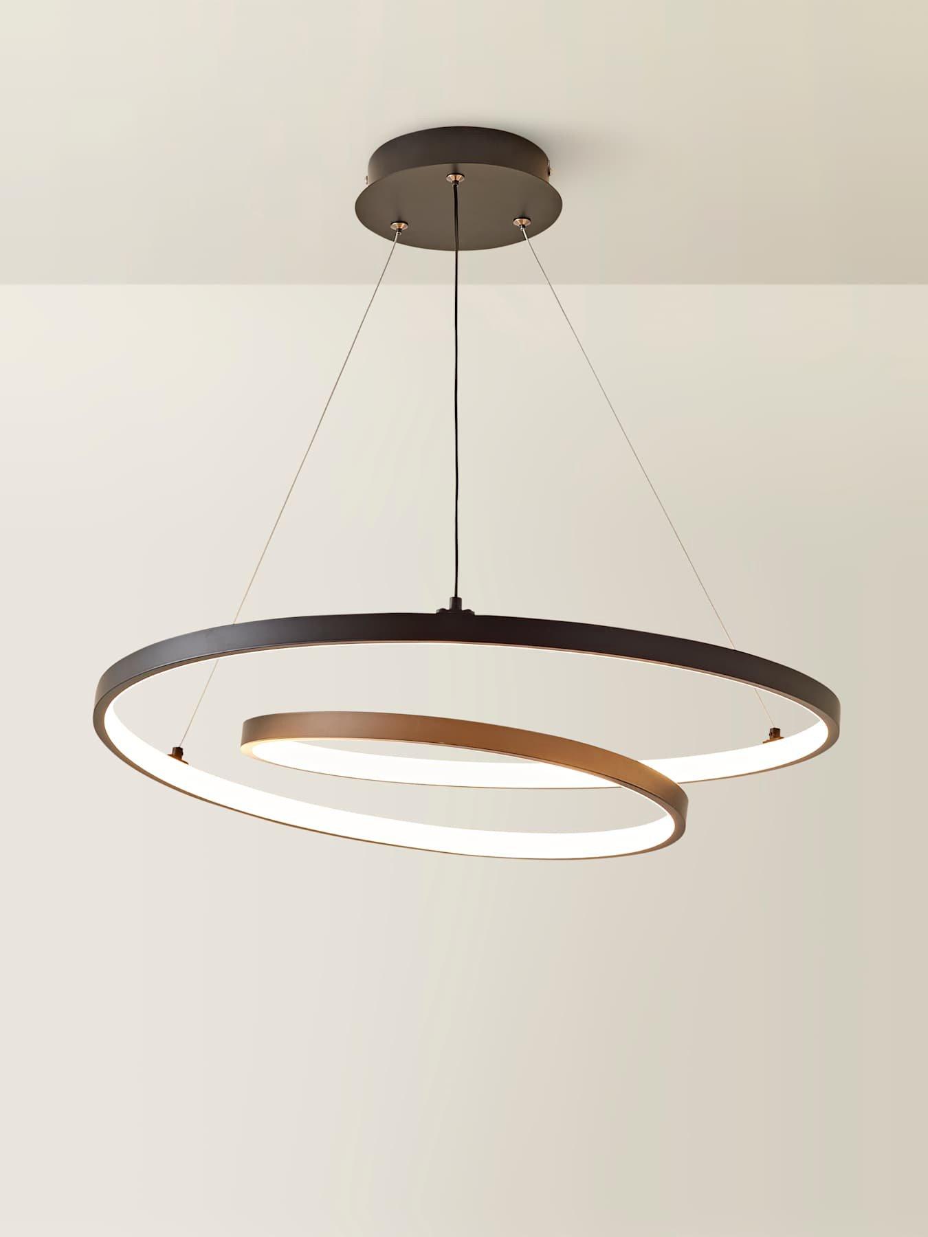  image of valuelights-infinity-black-loop-integrated-led-ceiling-light