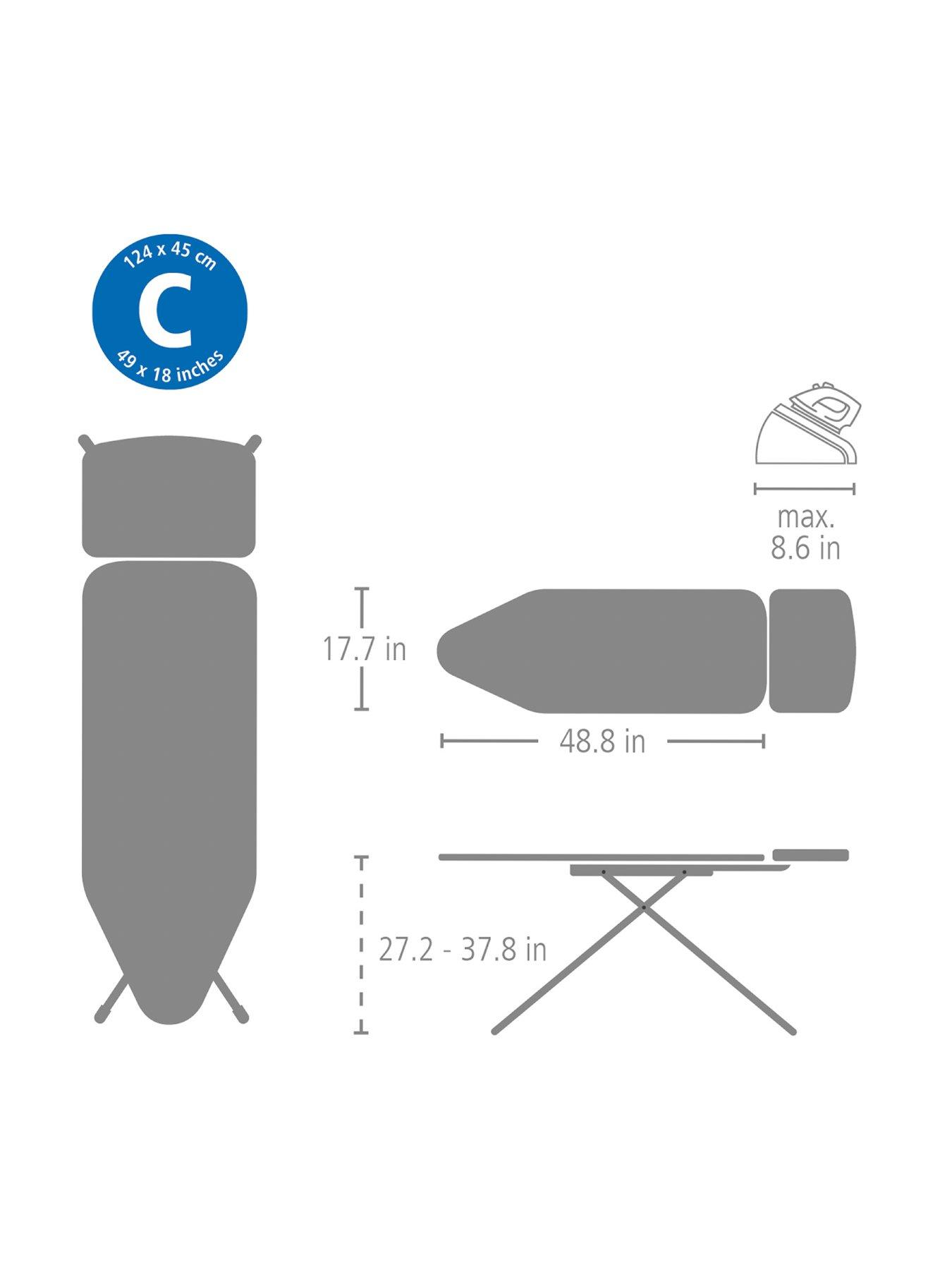 Image 6 of 7 of Brabantia Ironing Board C, Ssuh, White Frame