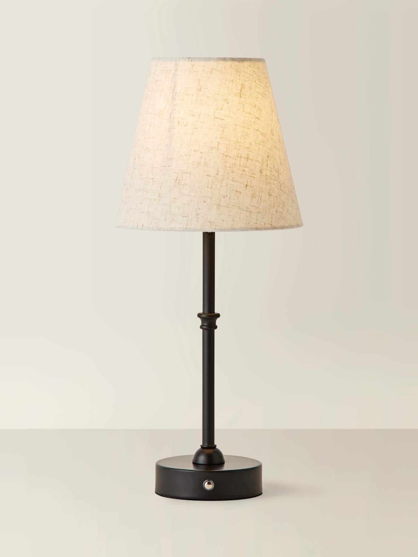  image of valuelights-lowe-matt-black-rechargeable-led-portable-table-lamp
