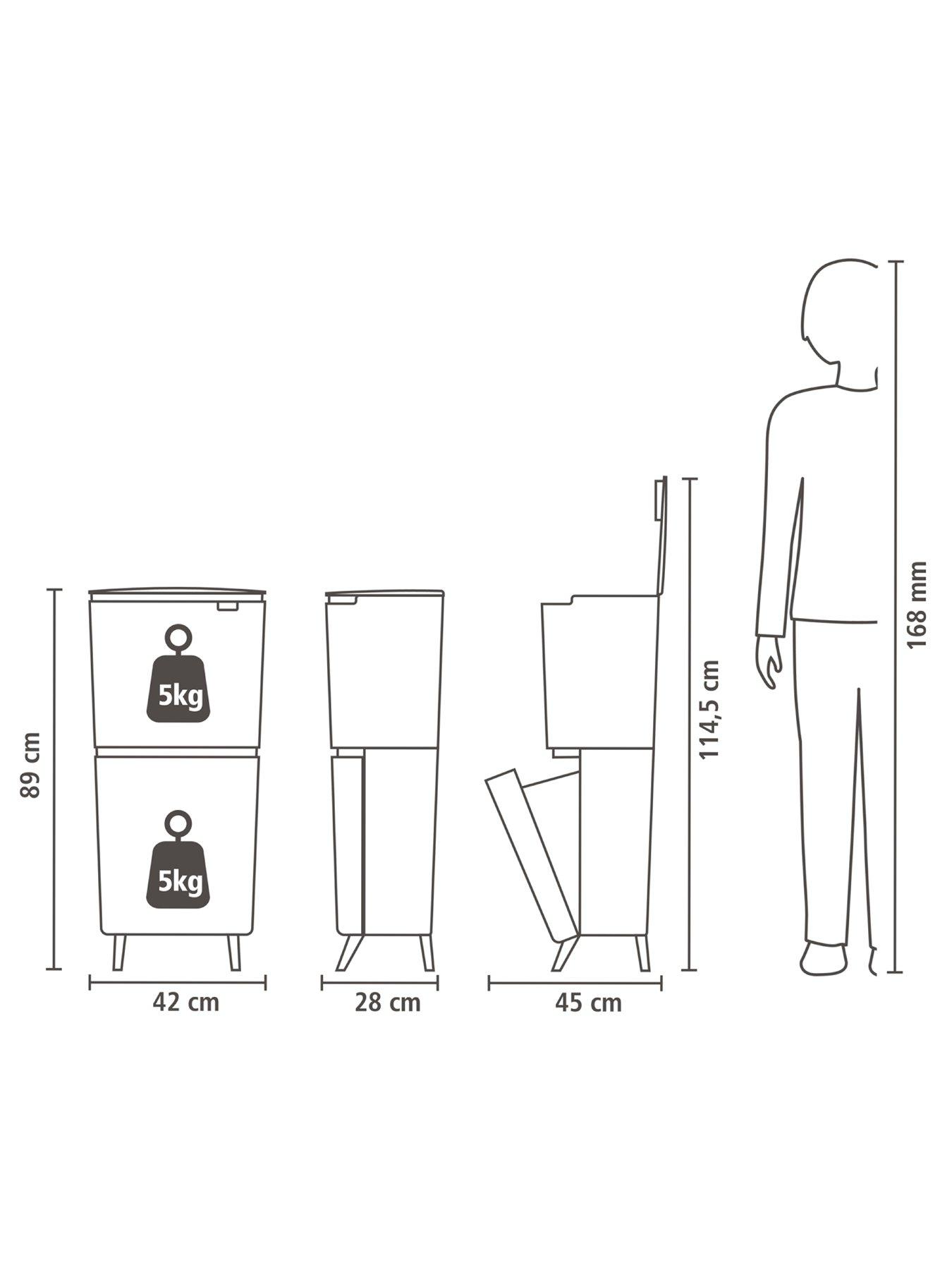 Image 7 of 7 of Brabantia Sortup Recycle Bin Hi, 20+25 Litre
