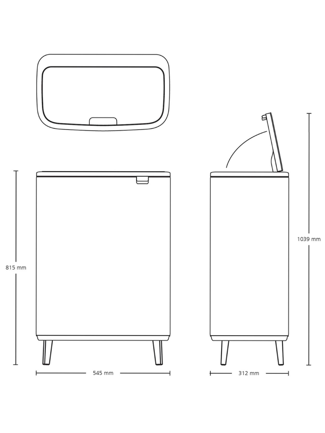 Image 7 of 7 of Brabantia Bo Touch Bin Hi 2x30l
