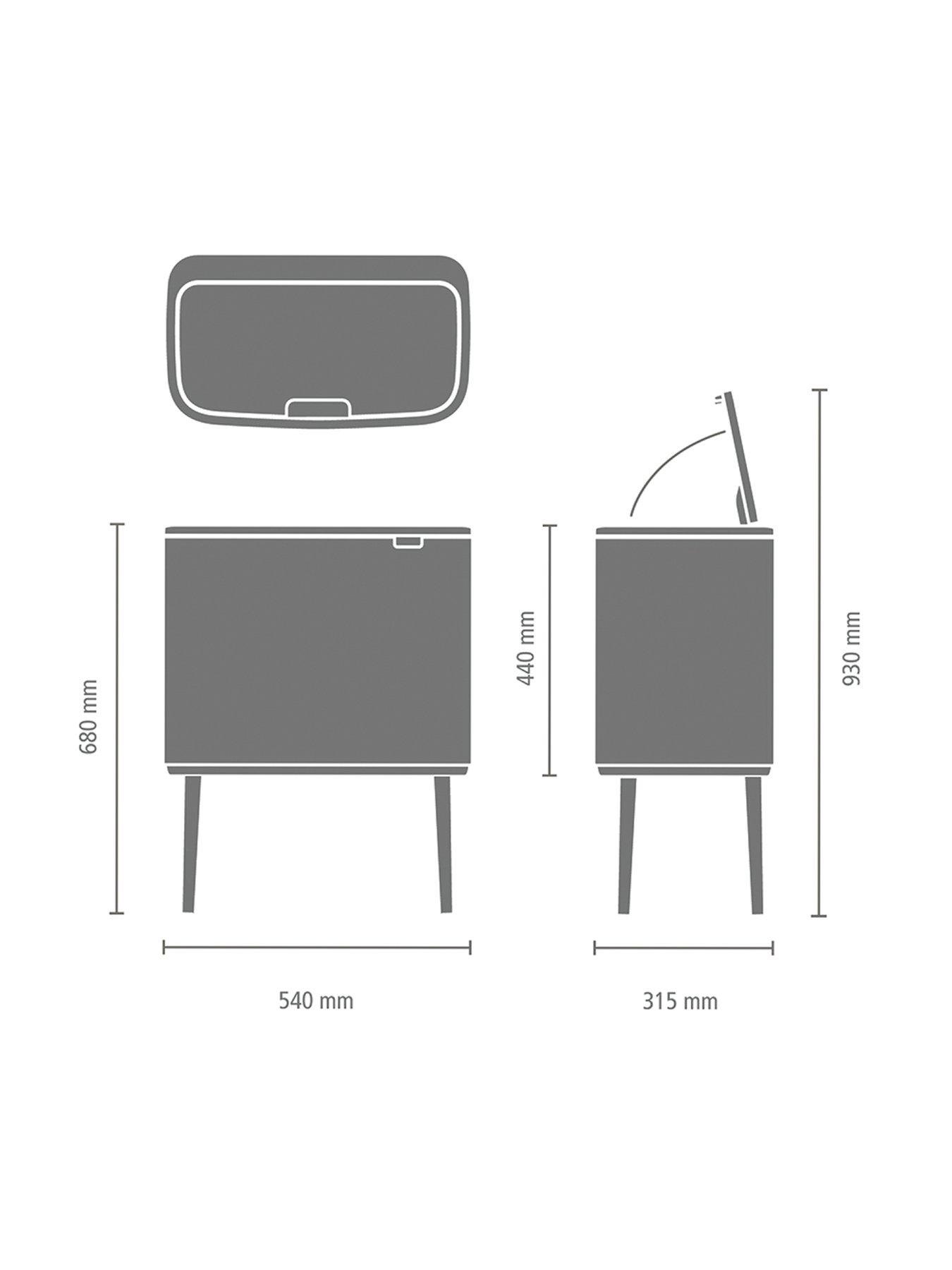 Image 7 of 7 of Brabantia Bo Touch Bin 23 + 11l