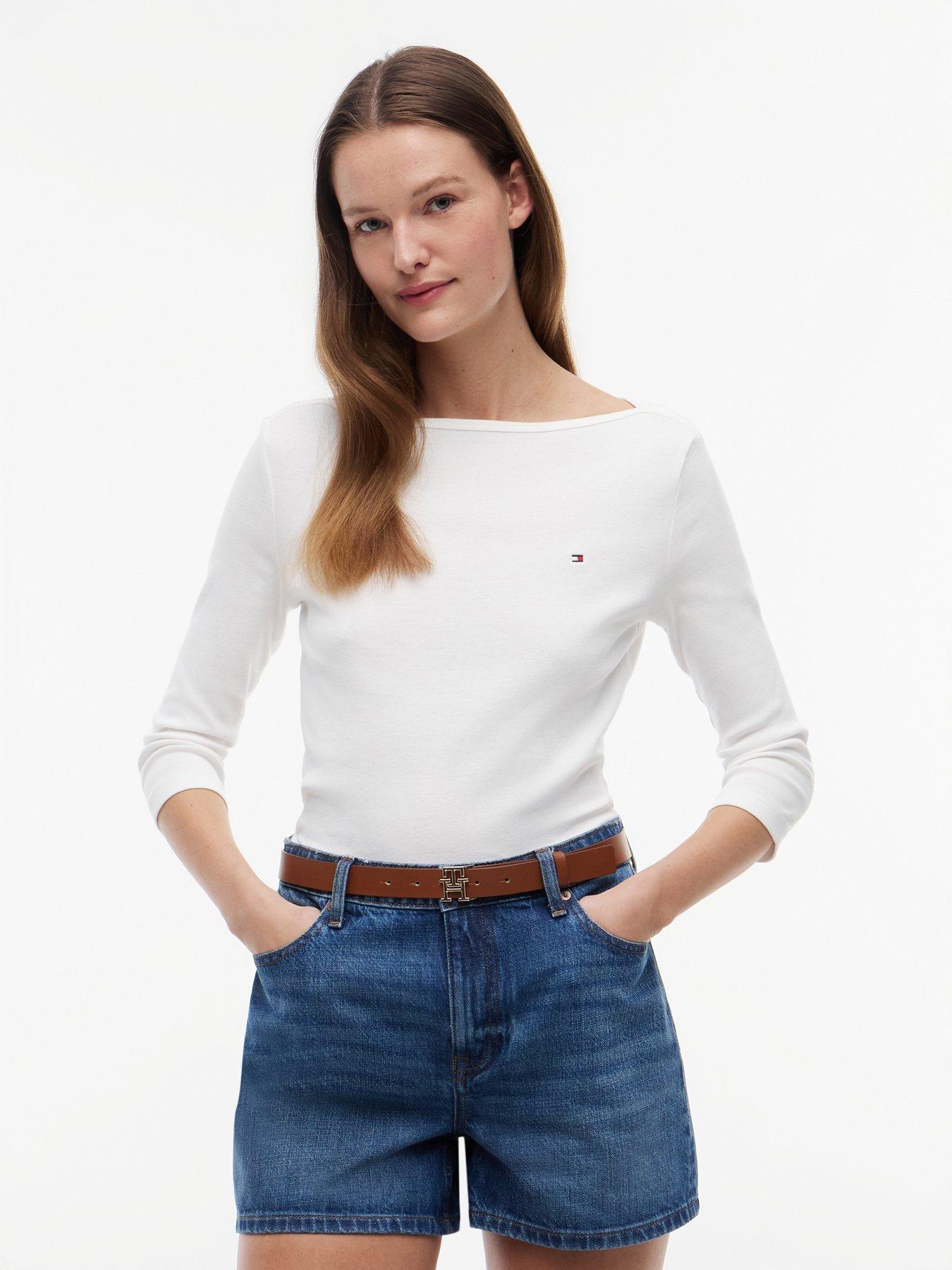 Tommy Hilfiger Boat Neck Top -  White