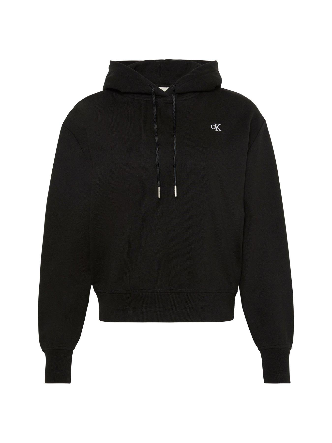 Image 5 of 5 of Calvin Klein Jeans Jeans Cotton Terry Monogram Hoodie - Black