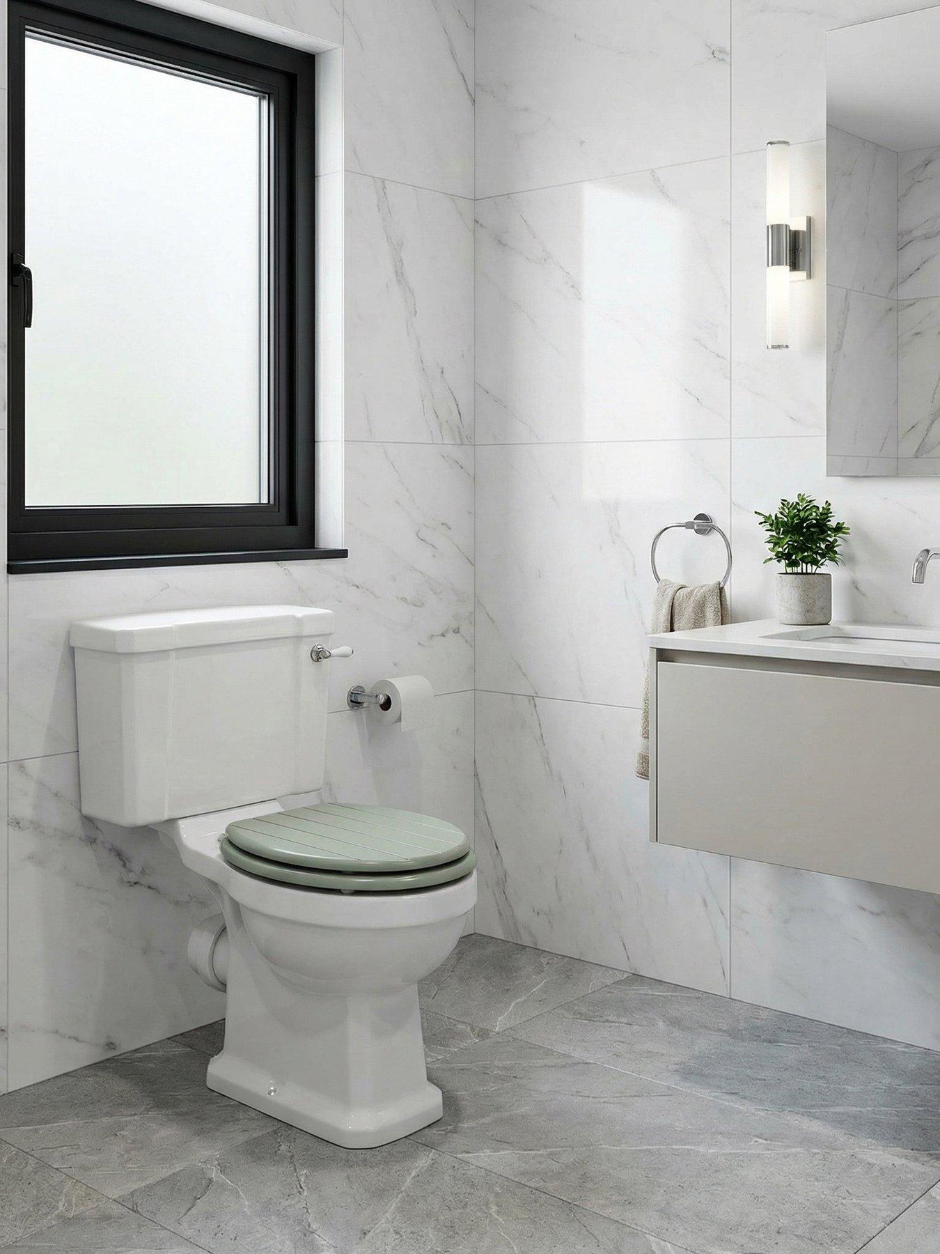 AQUALONA Tongue  &  Groove Toilet Seat Sage