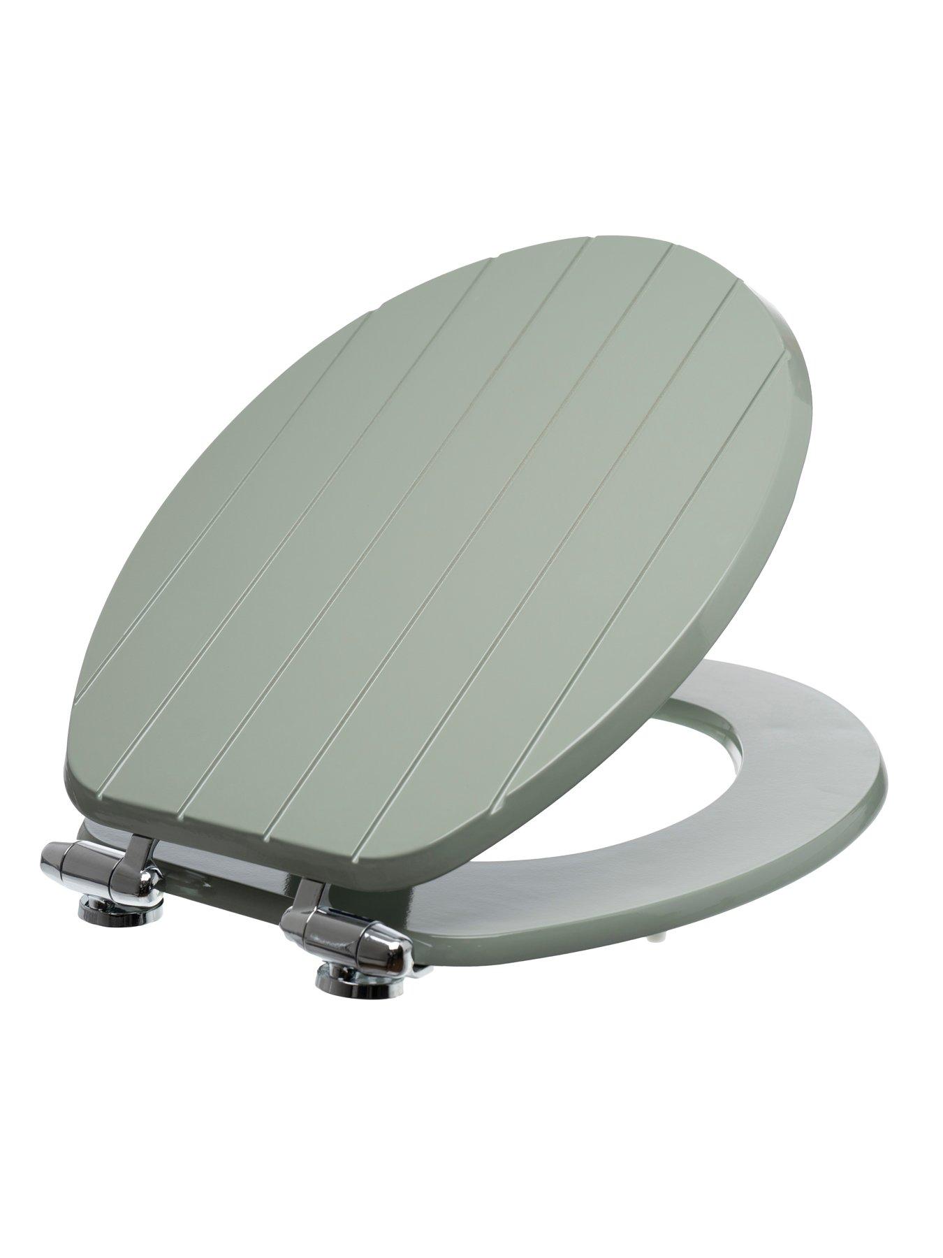 Image 3 of 5 of AQUALONA Tongue &amp; Groove Toilet Seat Sage