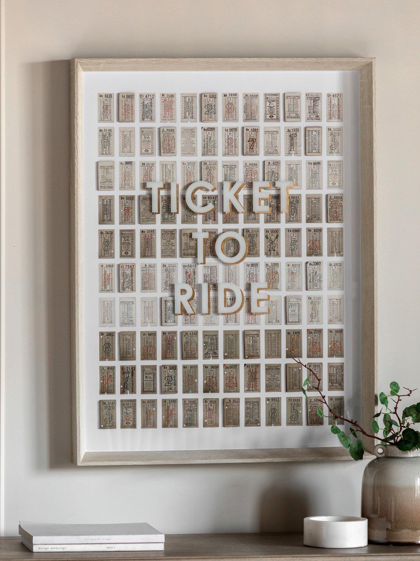 Gallery Ticket to Ride Framed Art 640x60x840mm