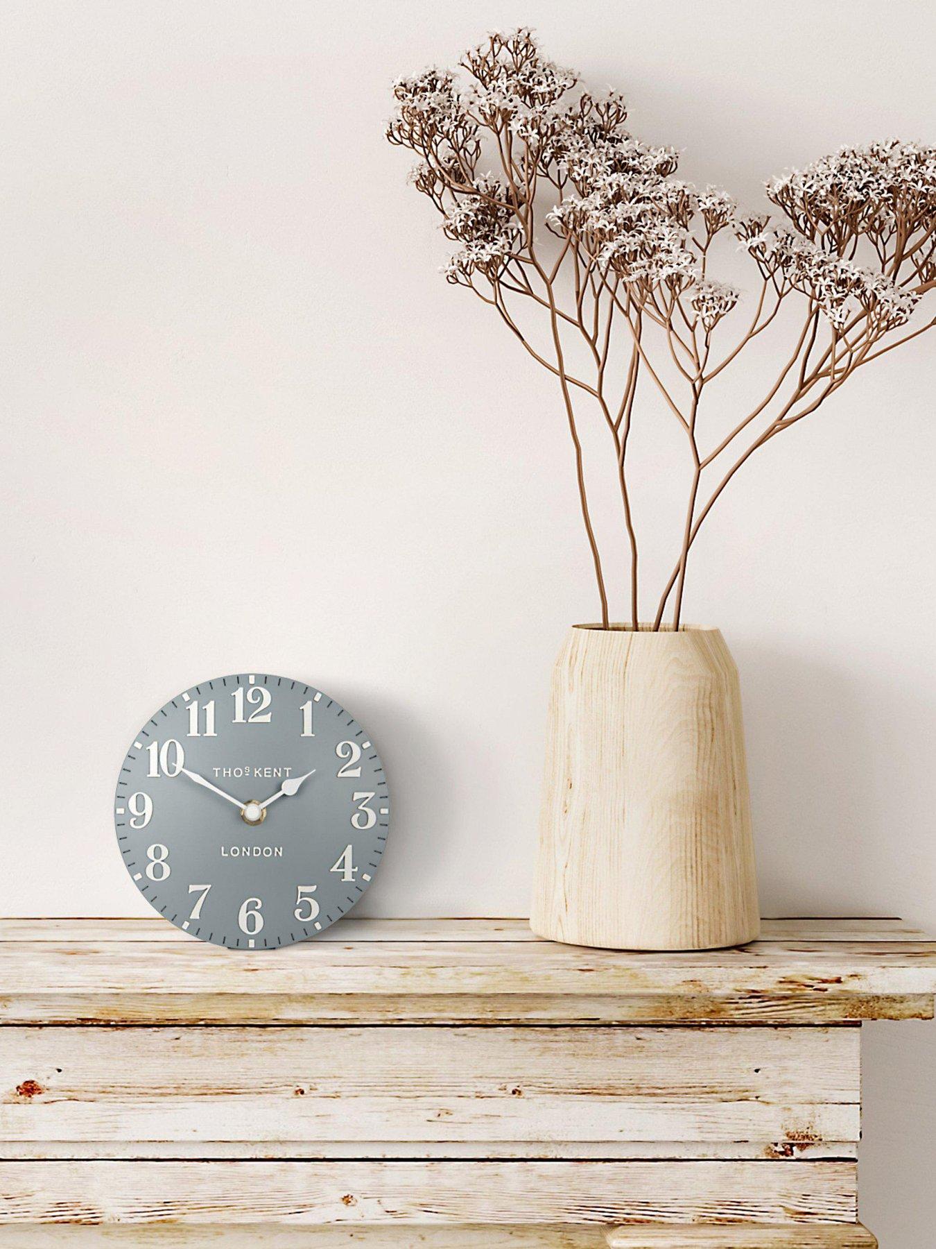 Gallery Arabic Mantel Clock Flax Blue 6in