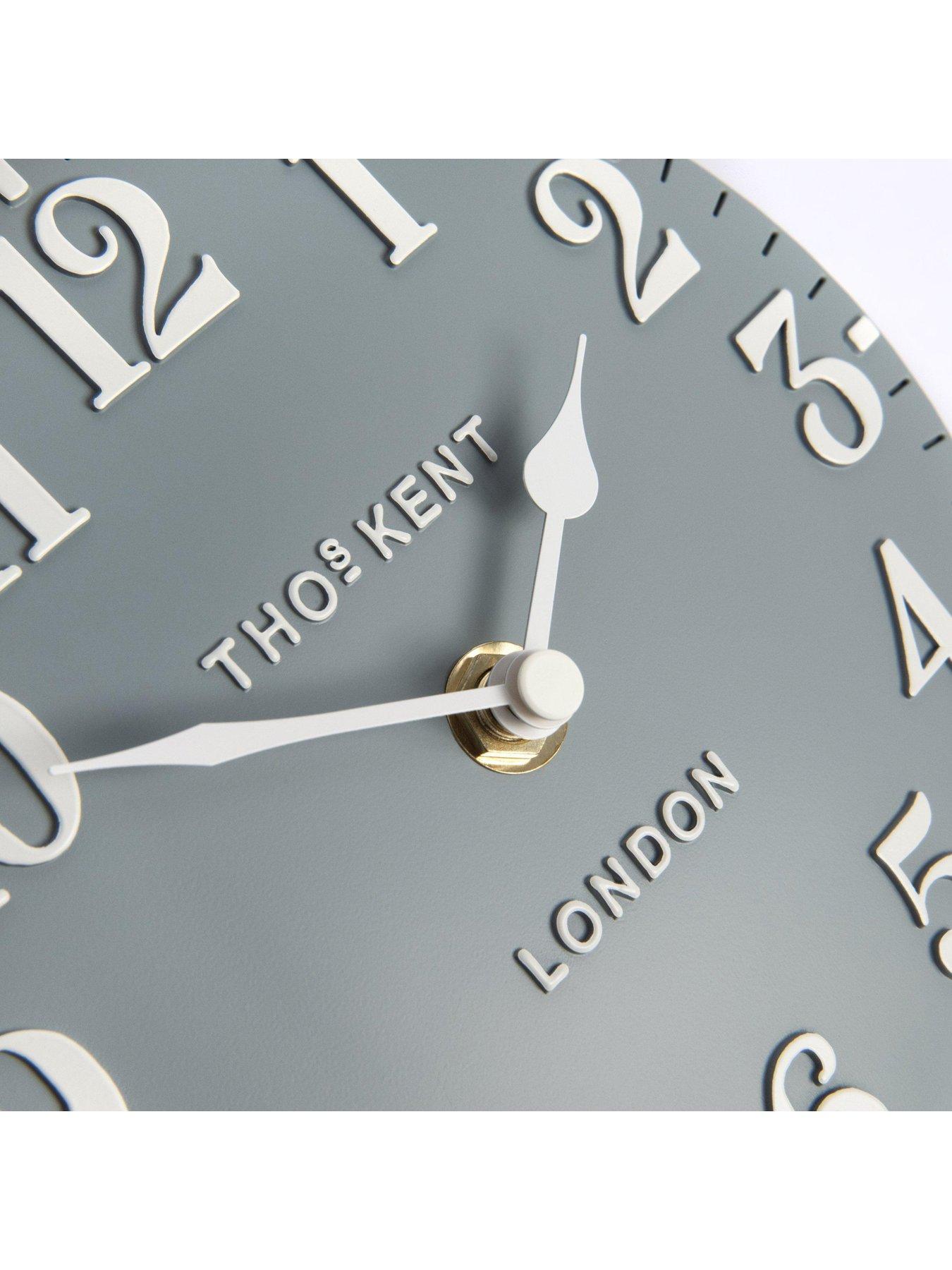  image of gallery-arabic-mantel-clock-flax-blue-6in