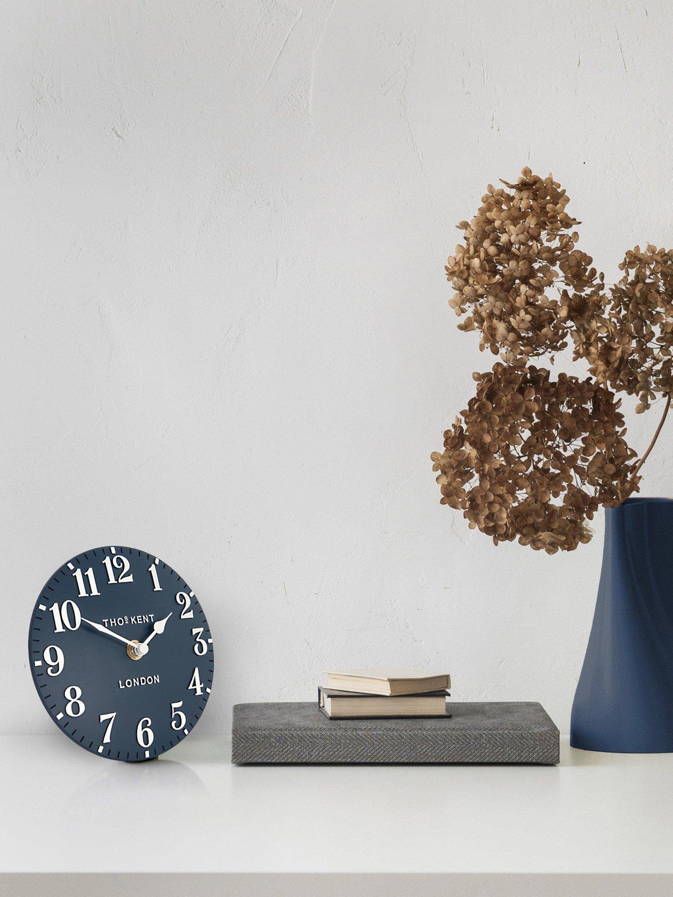 front image of gallery-arabic-mantel-clock-ink-6in