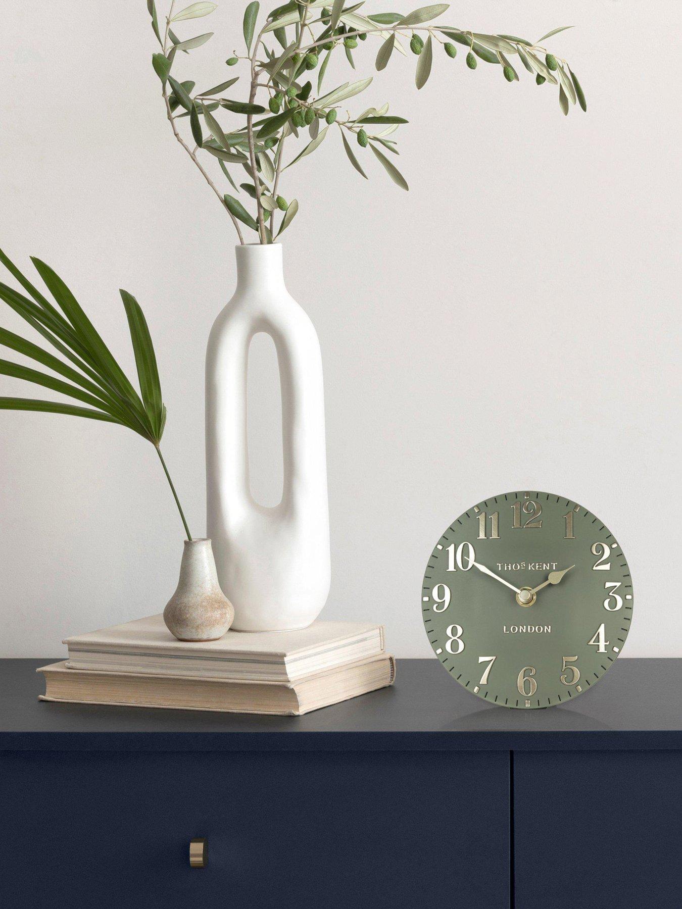 Gallery Arabic Mantel Clock Lichen Green 6in