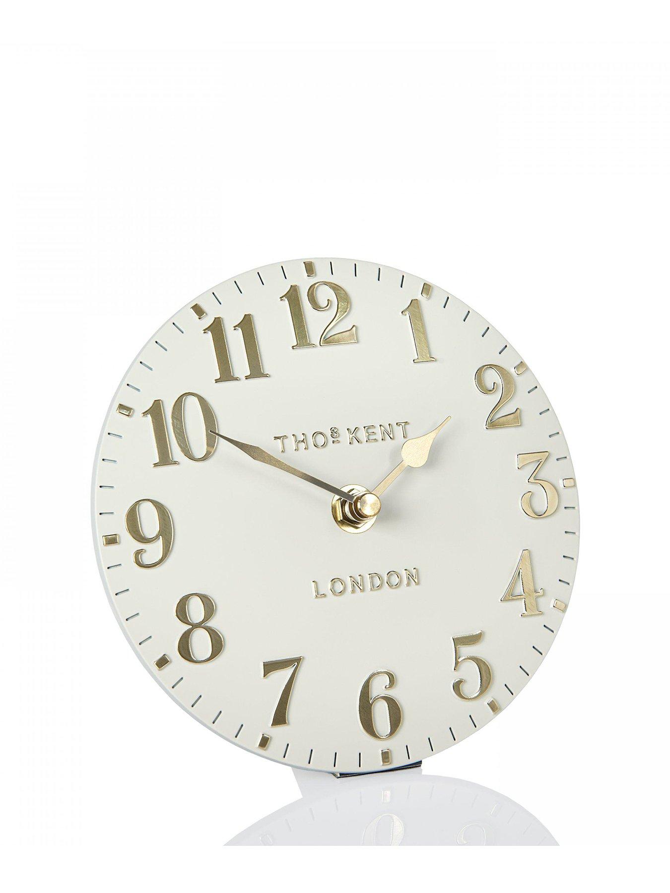  image of gallery-arabic-mantel-clock-oatmeal-6in