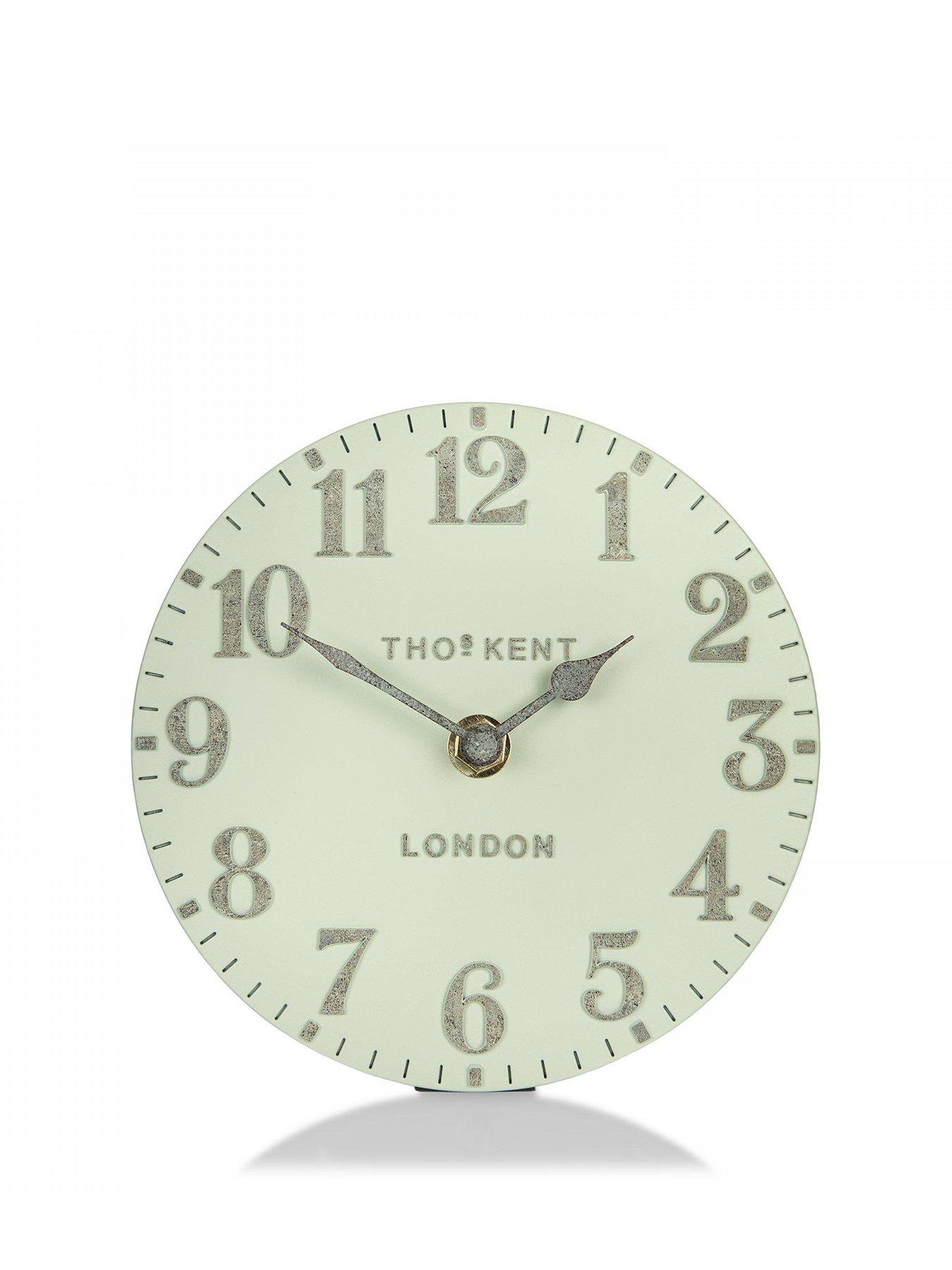 stillFront image of gallery-arabic-mantel-clock-pearl-green-6in