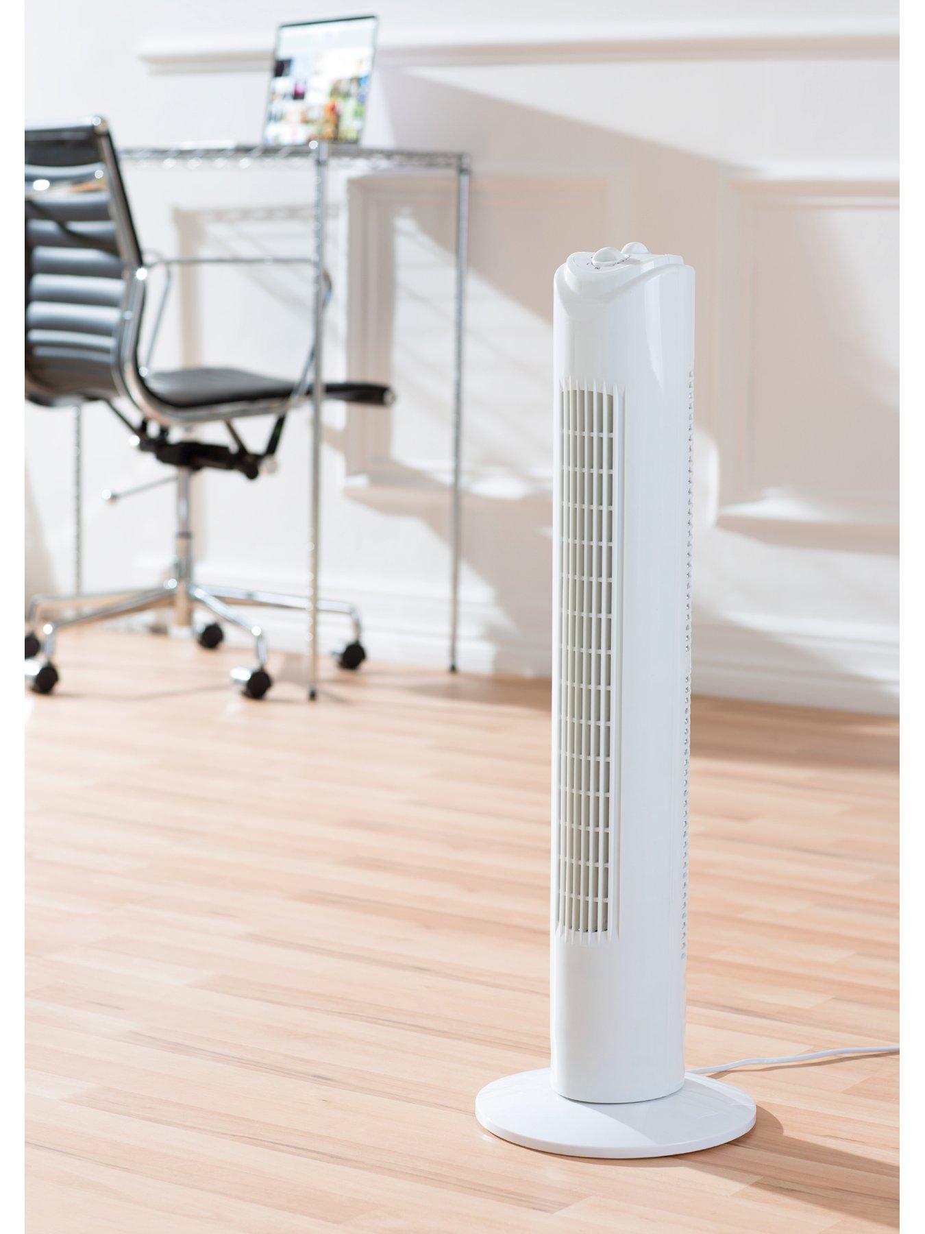  image of daewoo-32-inch-tower-fan-slim--white