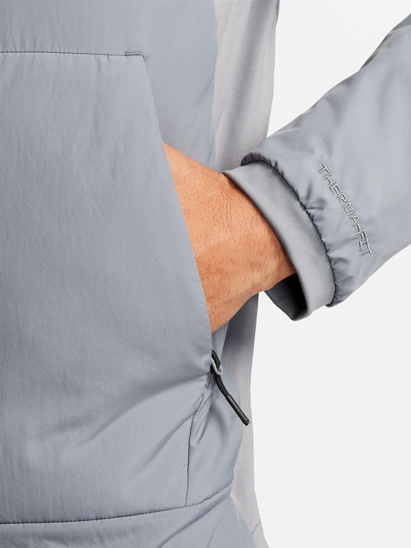 Image 5 of 7 of Nike Mens Running Unlimited Therma-FIT Hooded Full Zip Jacket - Grey