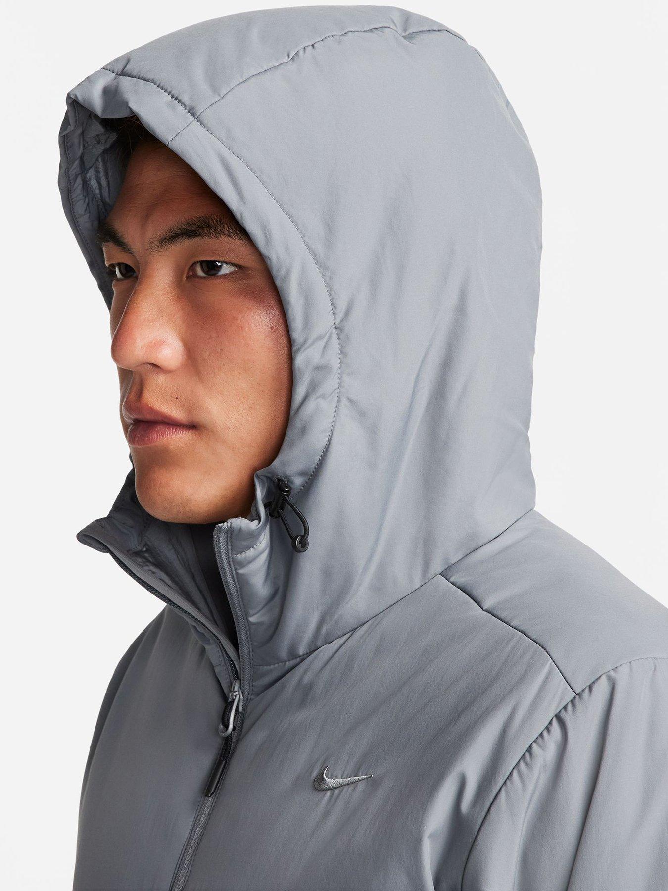 Image 6 of 7 of Nike Mens Running Unlimited Therma-FIT Hooded Full Zip Jacket - Grey