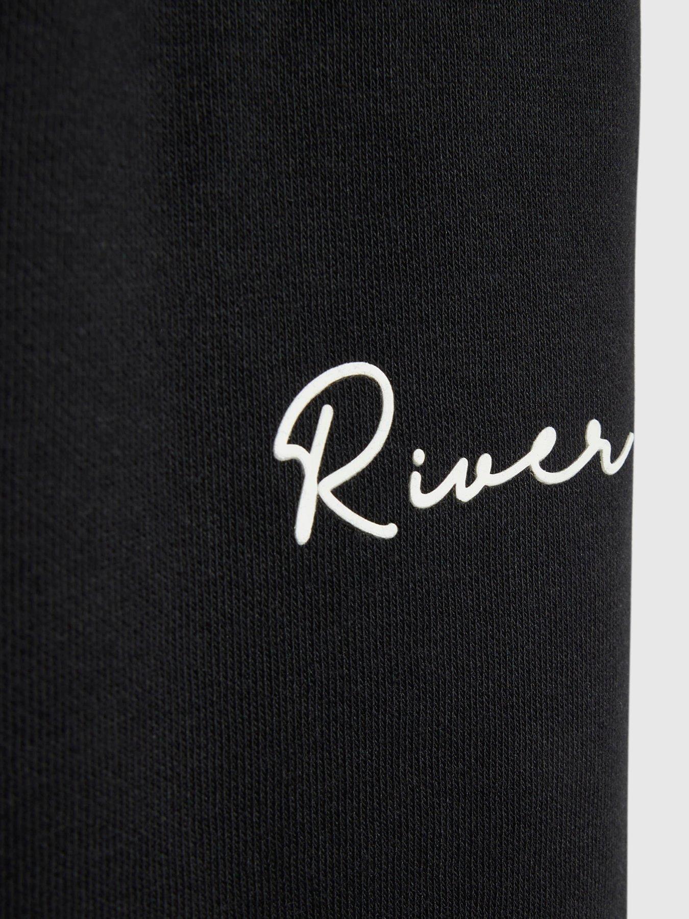 Image 4 of 5 of River Island Boys River Scripty Sweatshirt Set - Black