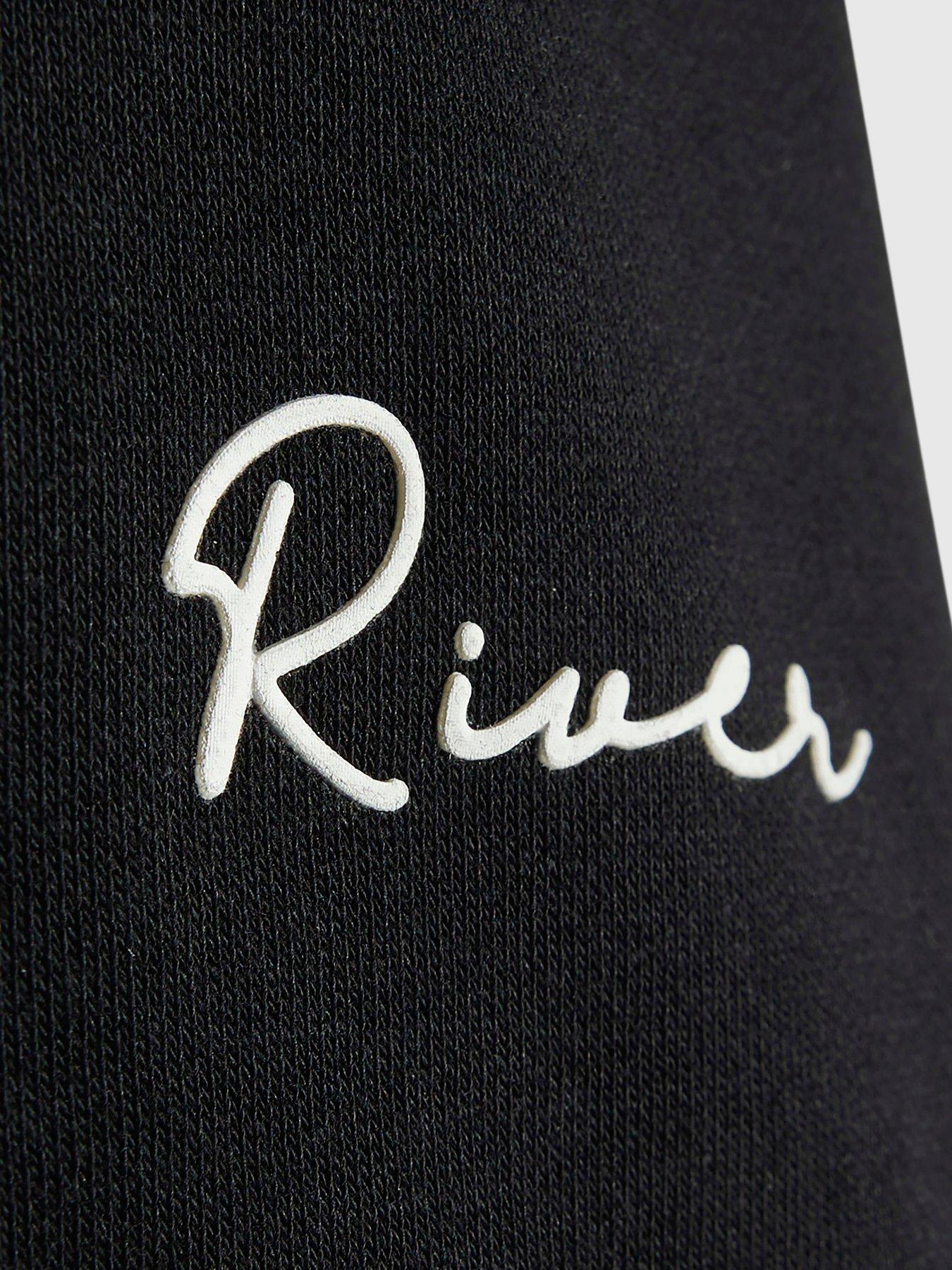 Image 5 of 5 of River Island Boys River Scripty Sweatshirt Set - Black