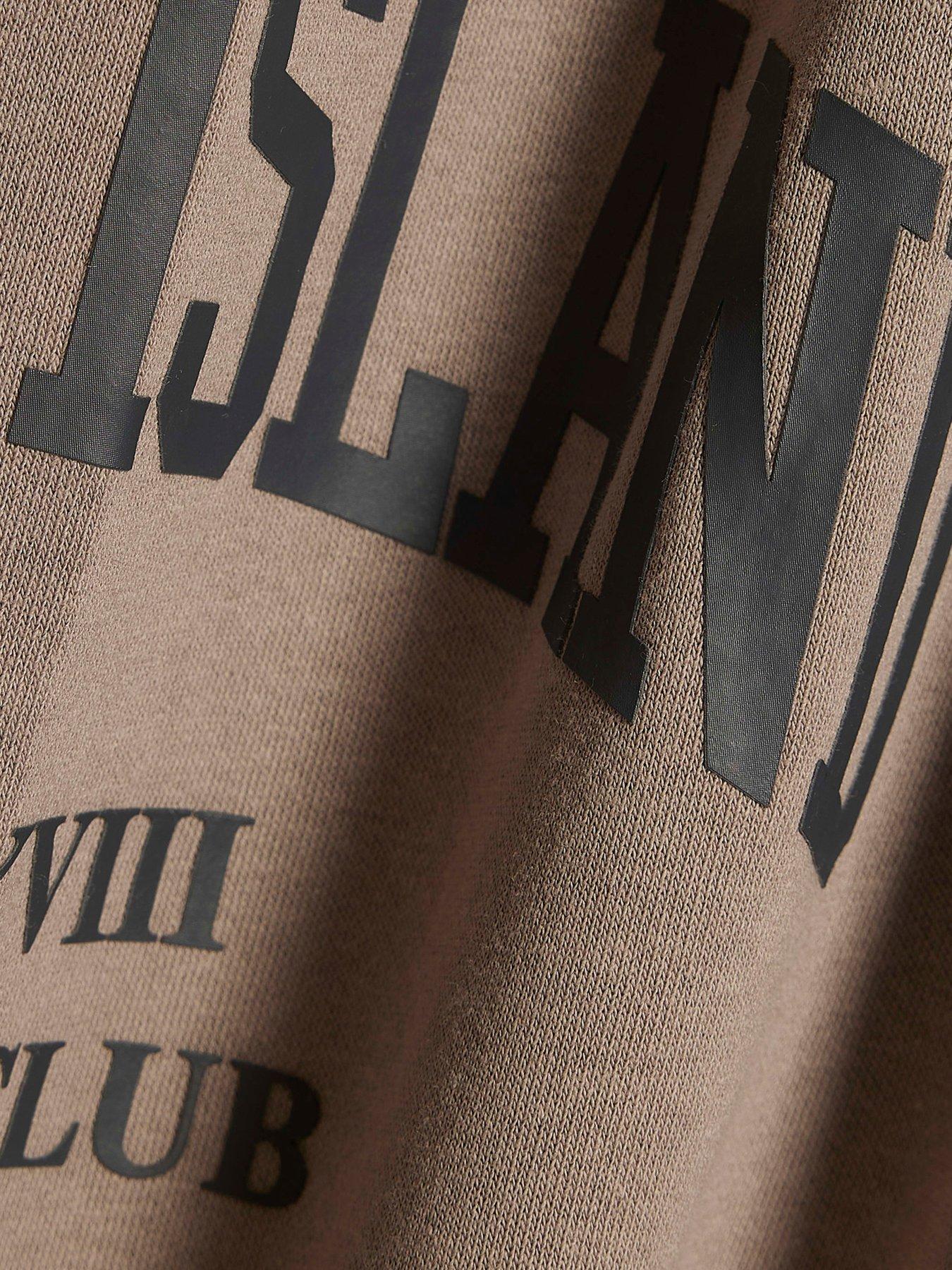 Image 4 of 5 of River Island Boys Brown Ri T-shirt And Joggers Set - Brown