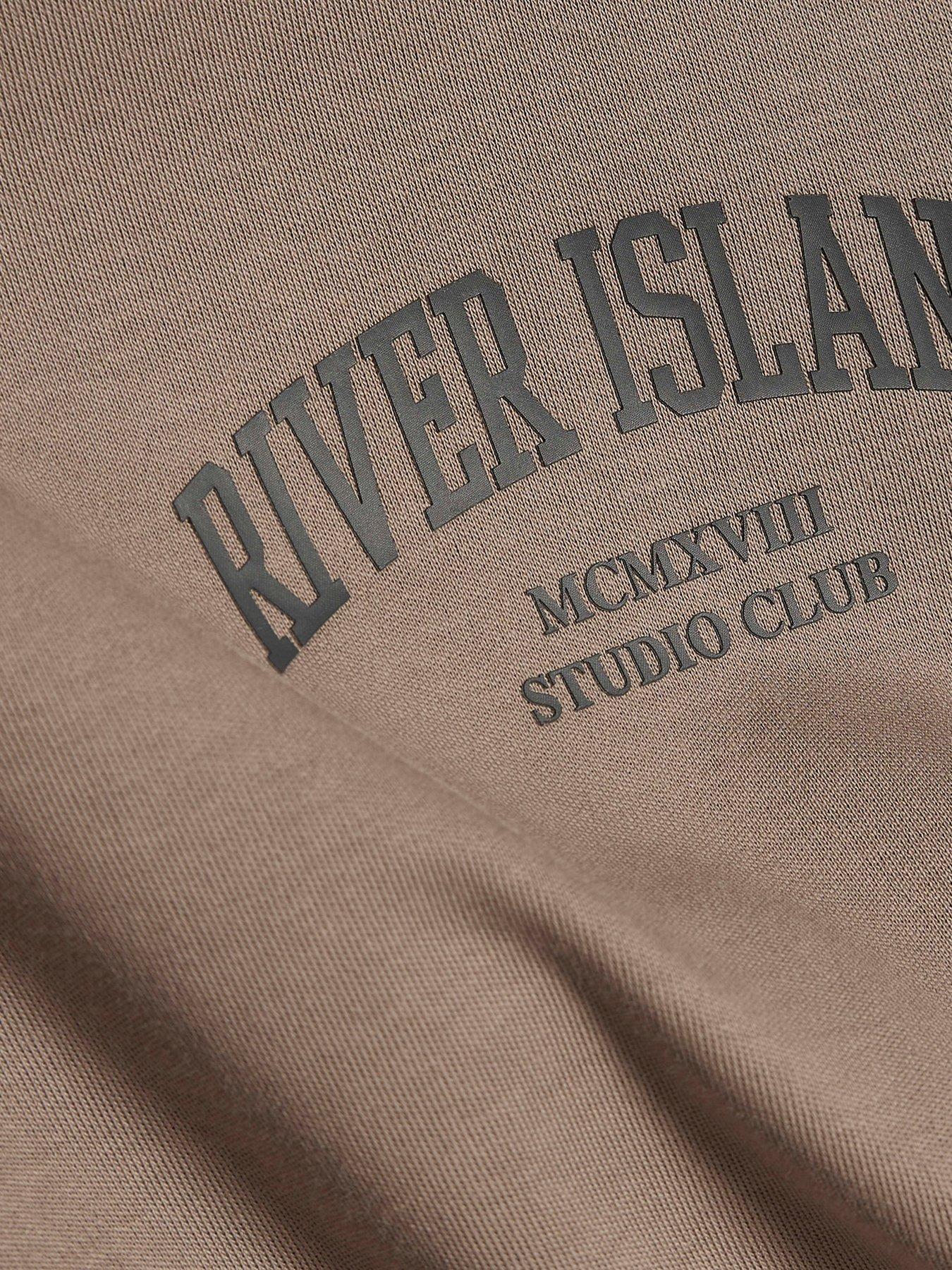 Image 5 of 5 of River Island Boys Brown Ri T-shirt And Joggers Set - Brown