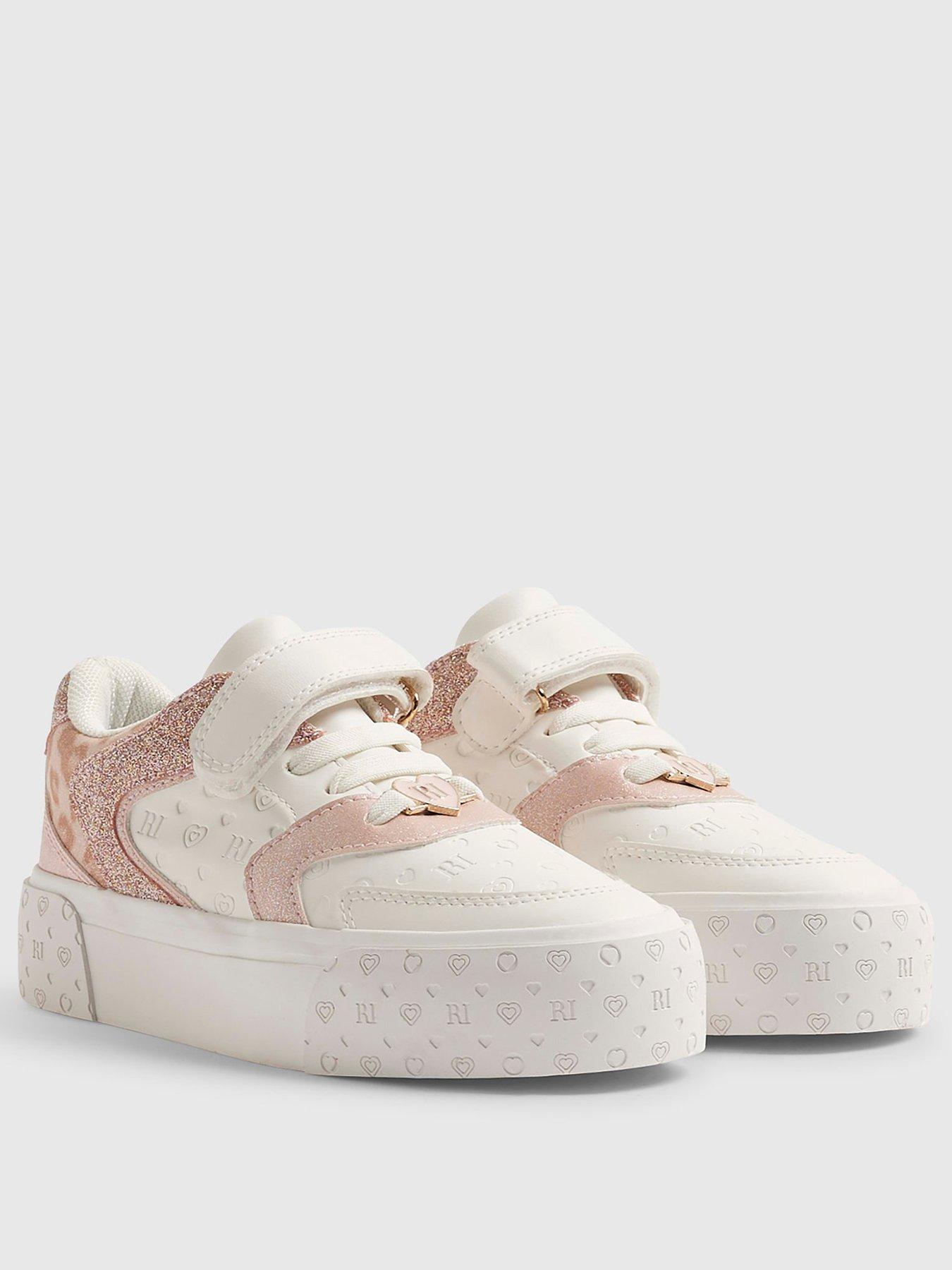 Image 2 of 5 of River Island Girls Plimsoll - Pink/White