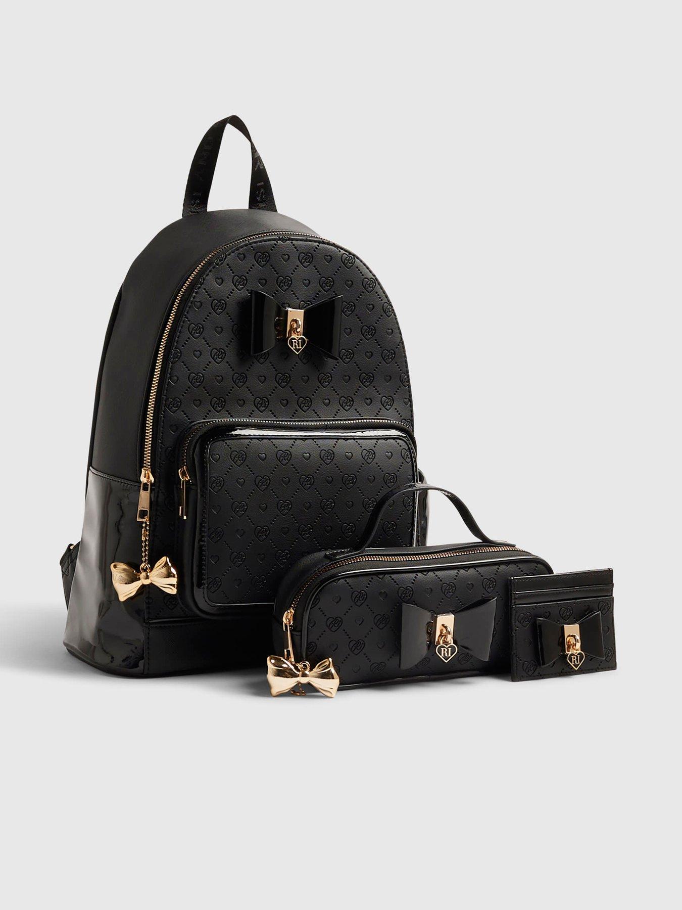 Image 3 of 6 of River Island Girls 3 Piece Tote Bag Bundle - Black