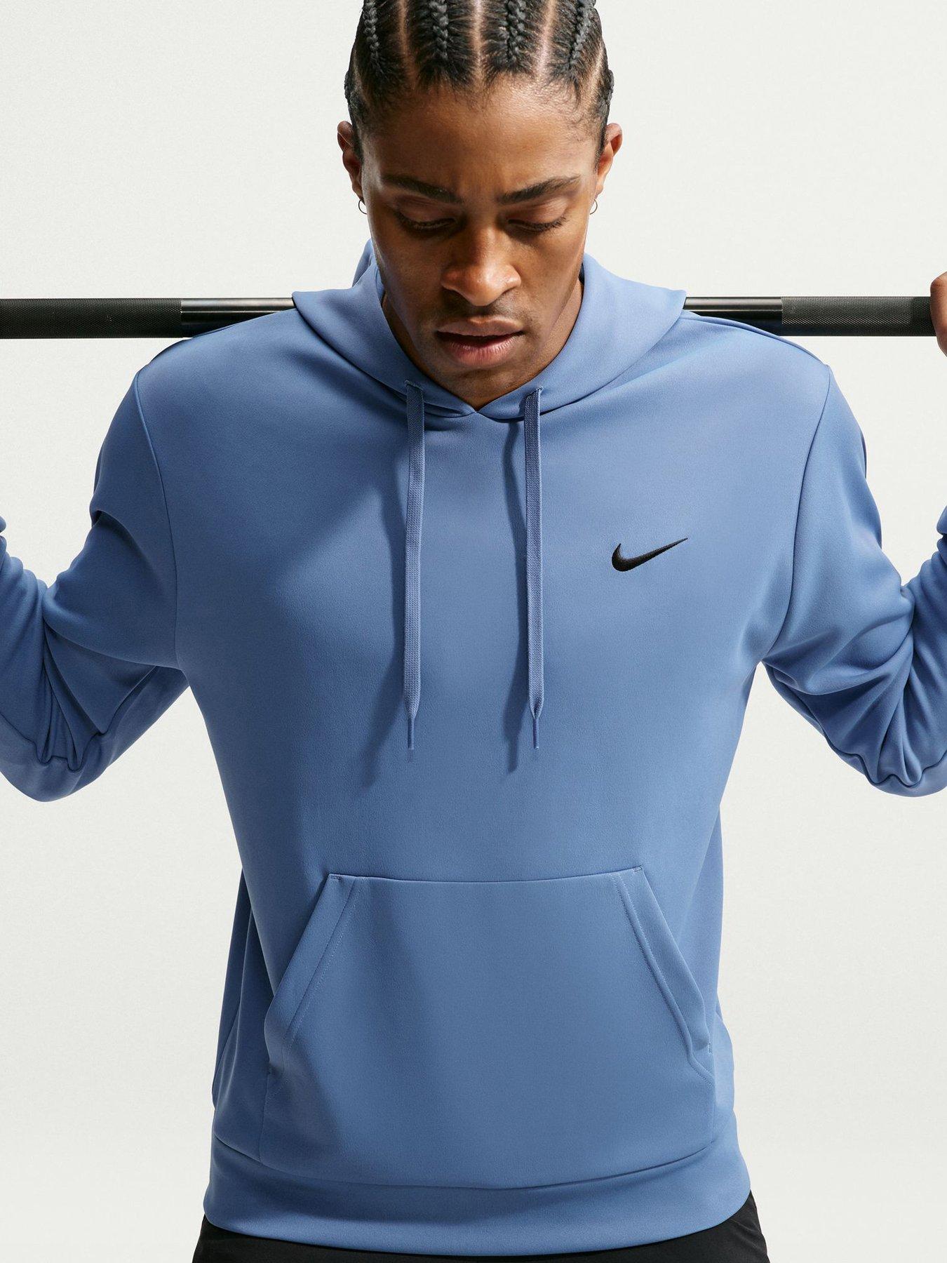 Image 1 of 5 of Nike Mens Dri-FIT UV Flex Fleece Overhead Hoodie - Blue