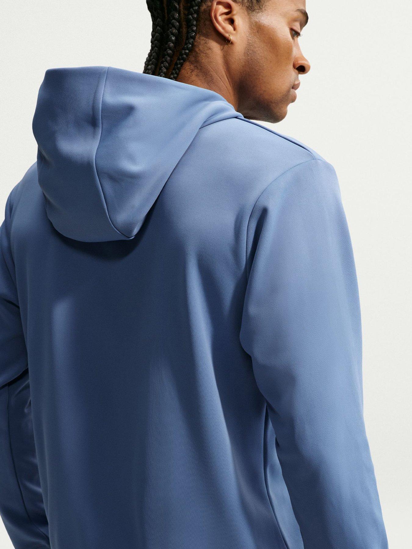 Image 2 of 5 of Nike Mens Dri-FIT UV Flex Fleece Overhead Hoodie - Blue