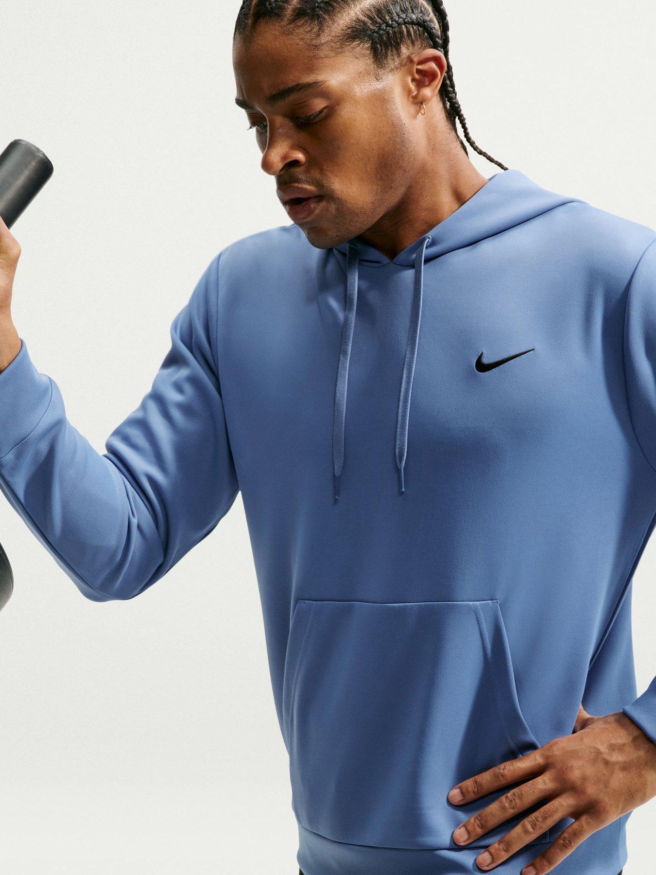 Image 5 of 5 of Nike Mens Dri-FIT UV Flex Fleece Overhead Hoodie - Blue