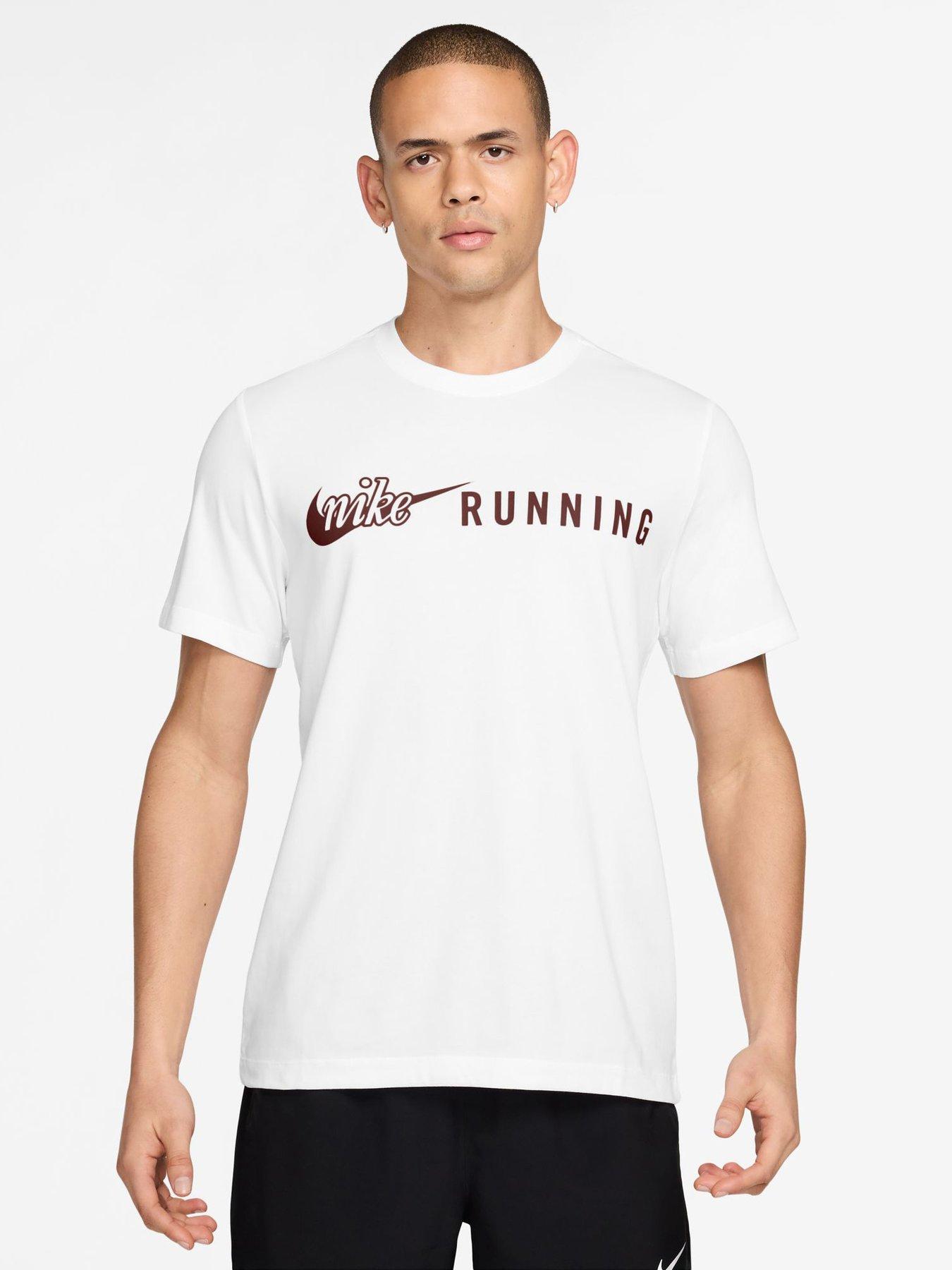 Image 1 of 3 of Nike Mens Dri-FIT Graphic T-Shirt - White