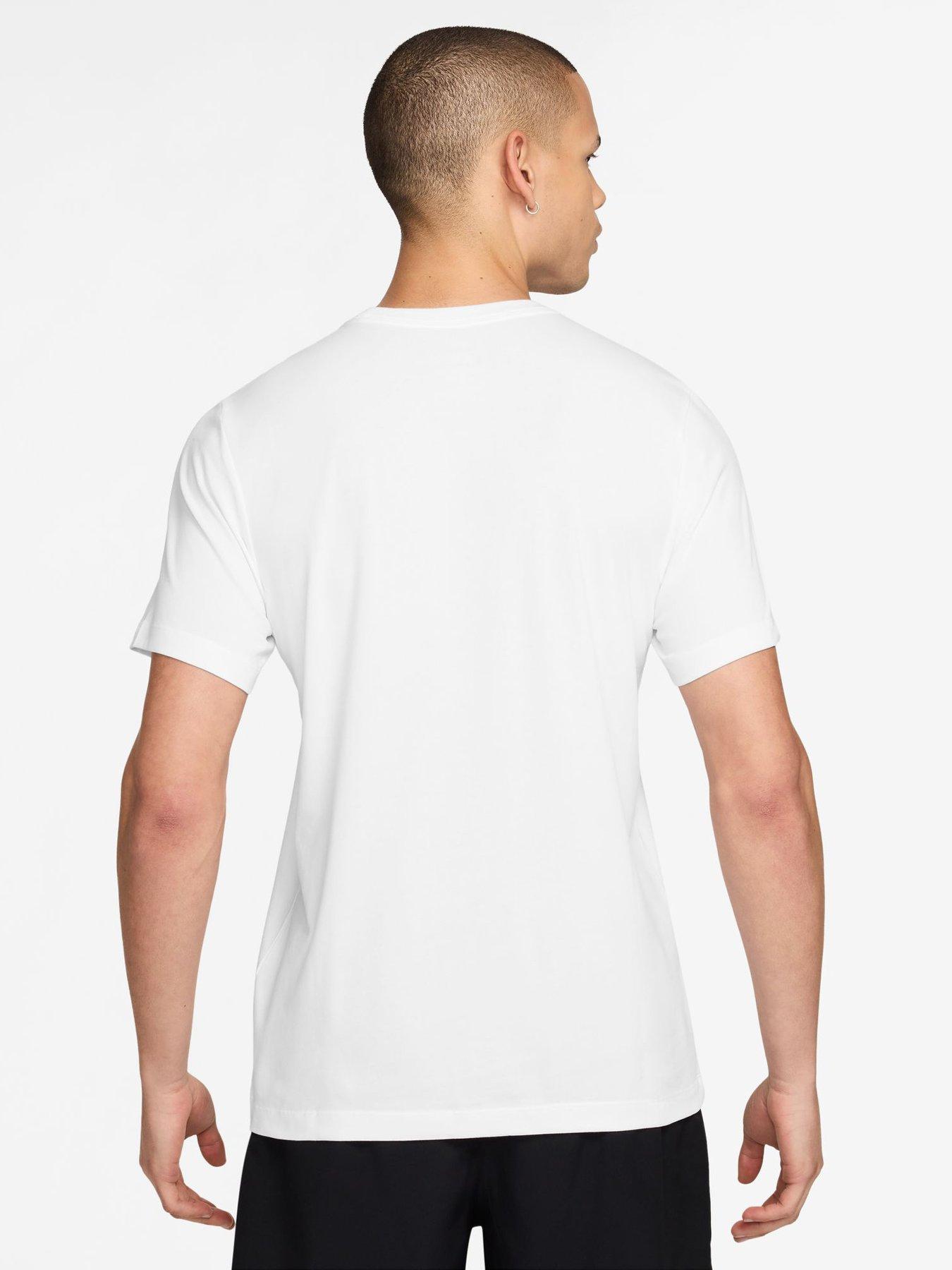 Image 2 of 3 of Nike Mens Dri-FIT Graphic T-Shirt - White