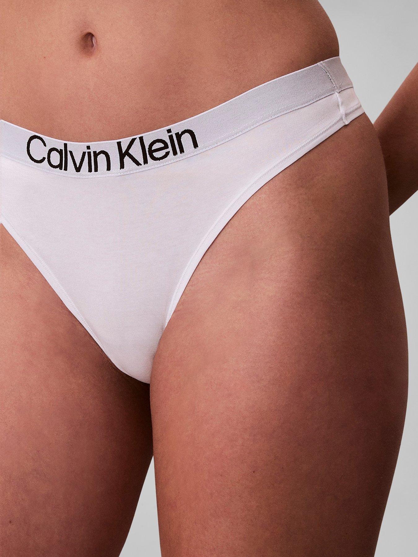 Image 4 of 5 of Calvin Klein Extra Soft Cotton Stretch Logo Thong