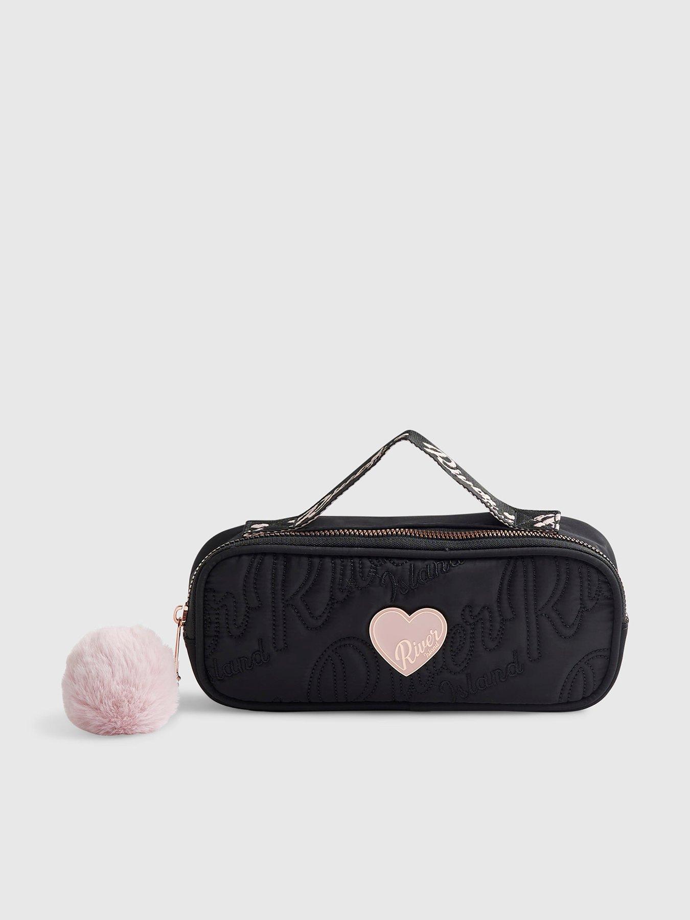 River Island Girls Ri Quilted Pencil Case - Black