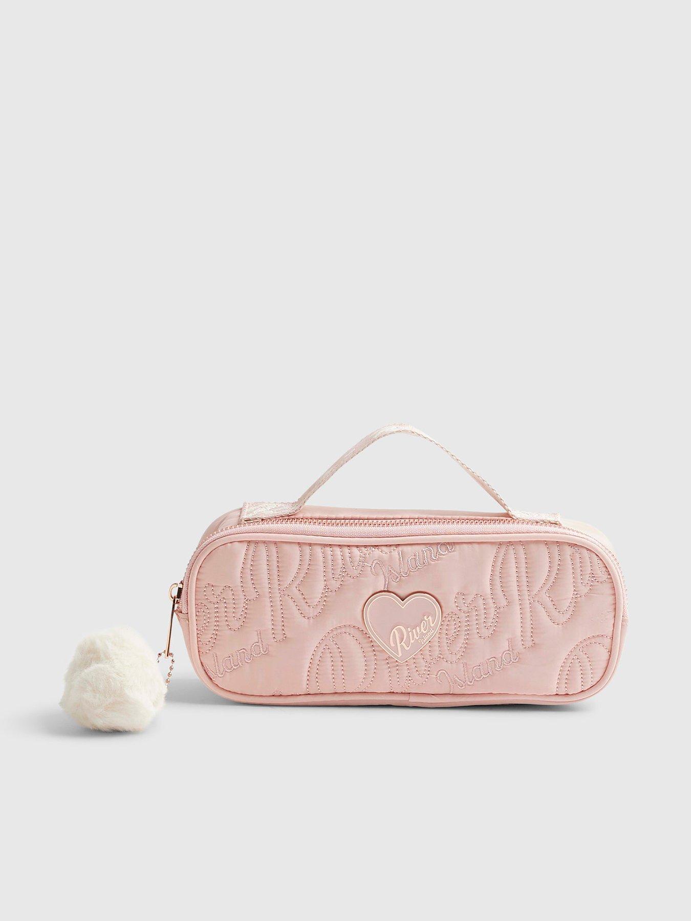 River Island Girls Ri Quilted Pencil Case - Pink