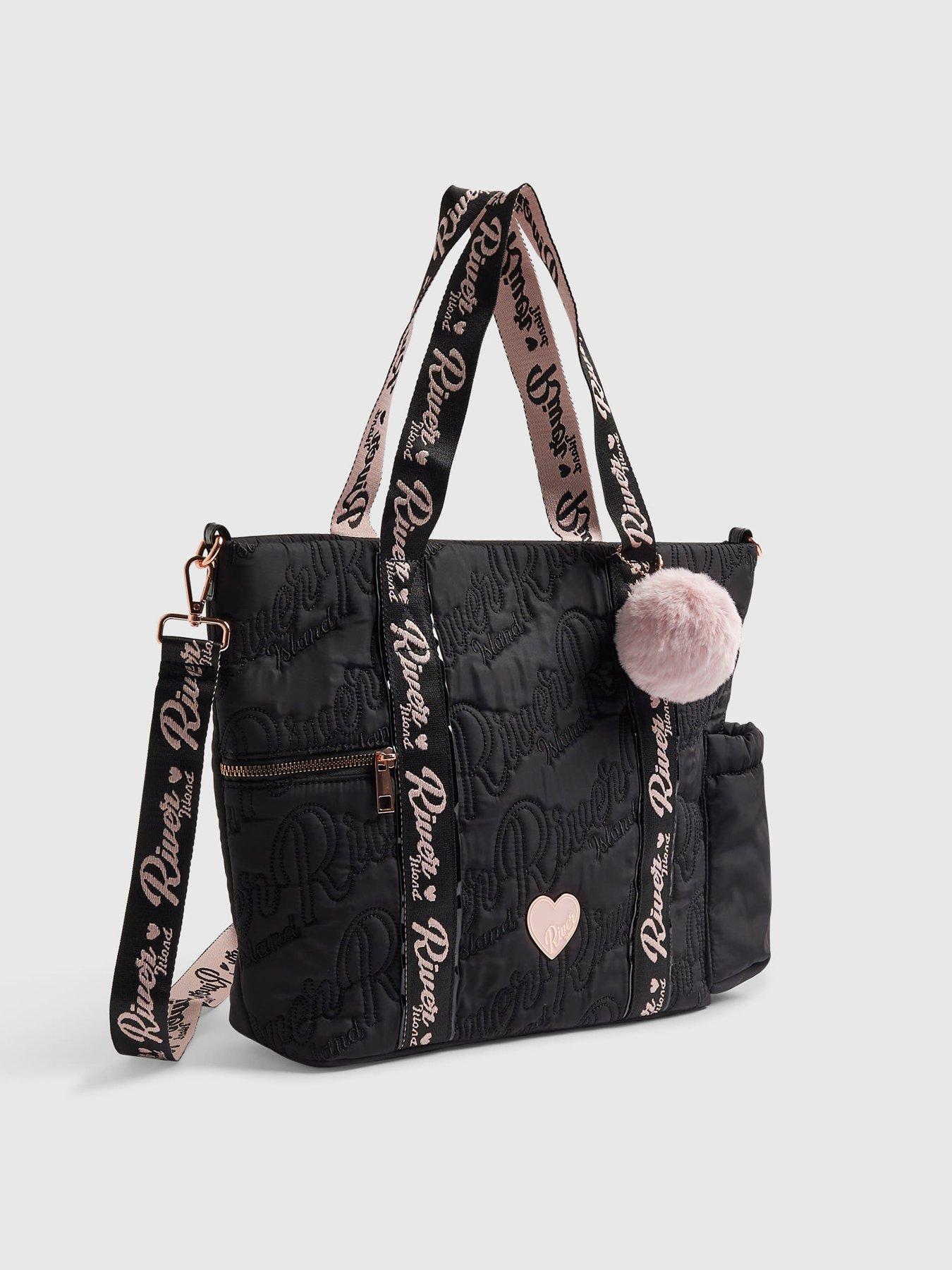 Image 3 of 5 of River Island Girls Nylon Quilted Shopper Bag - Black