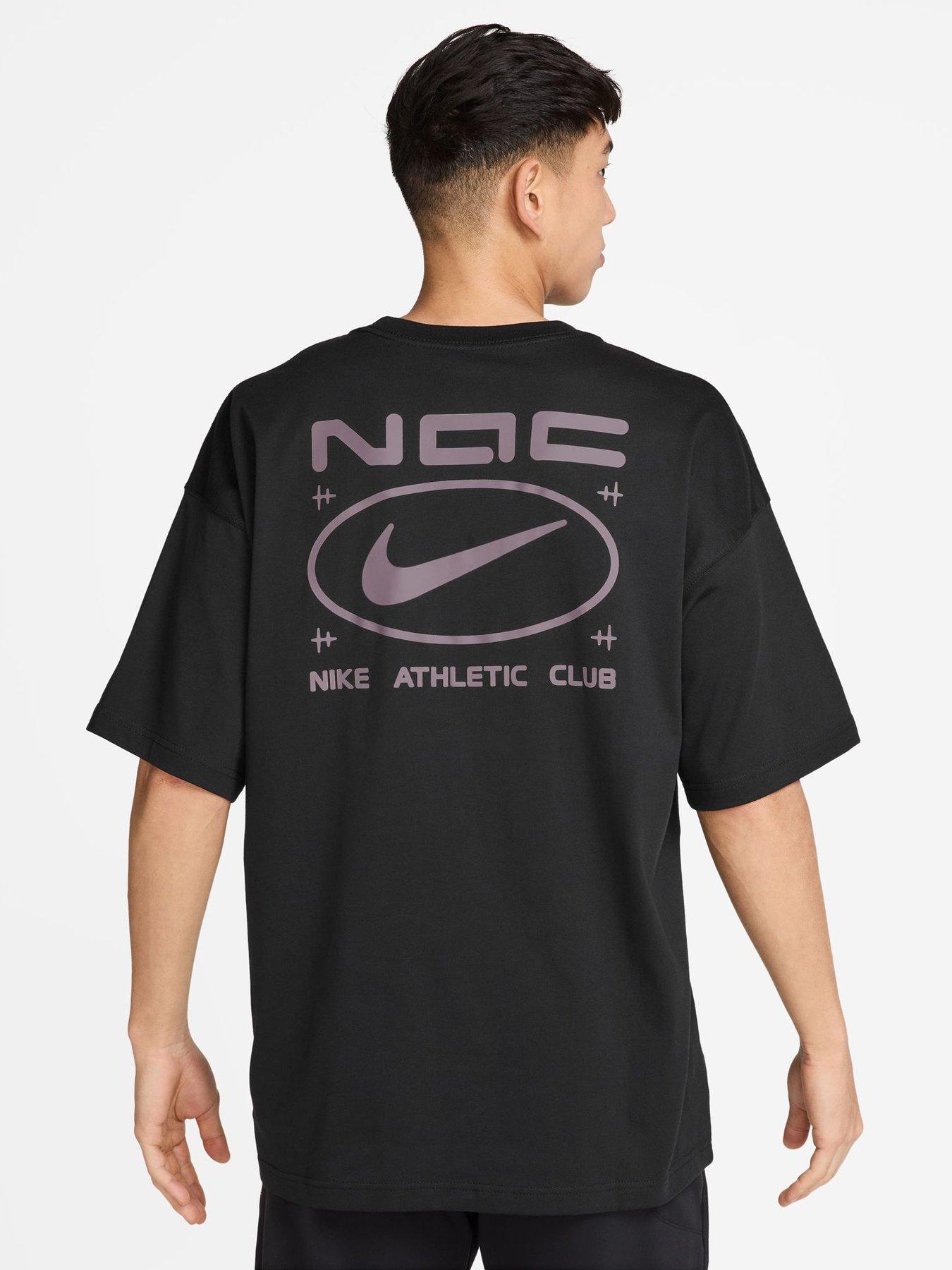 Image 2 of 3 of Nike Mens Training Athletic Club Oversized T-shirt - Black