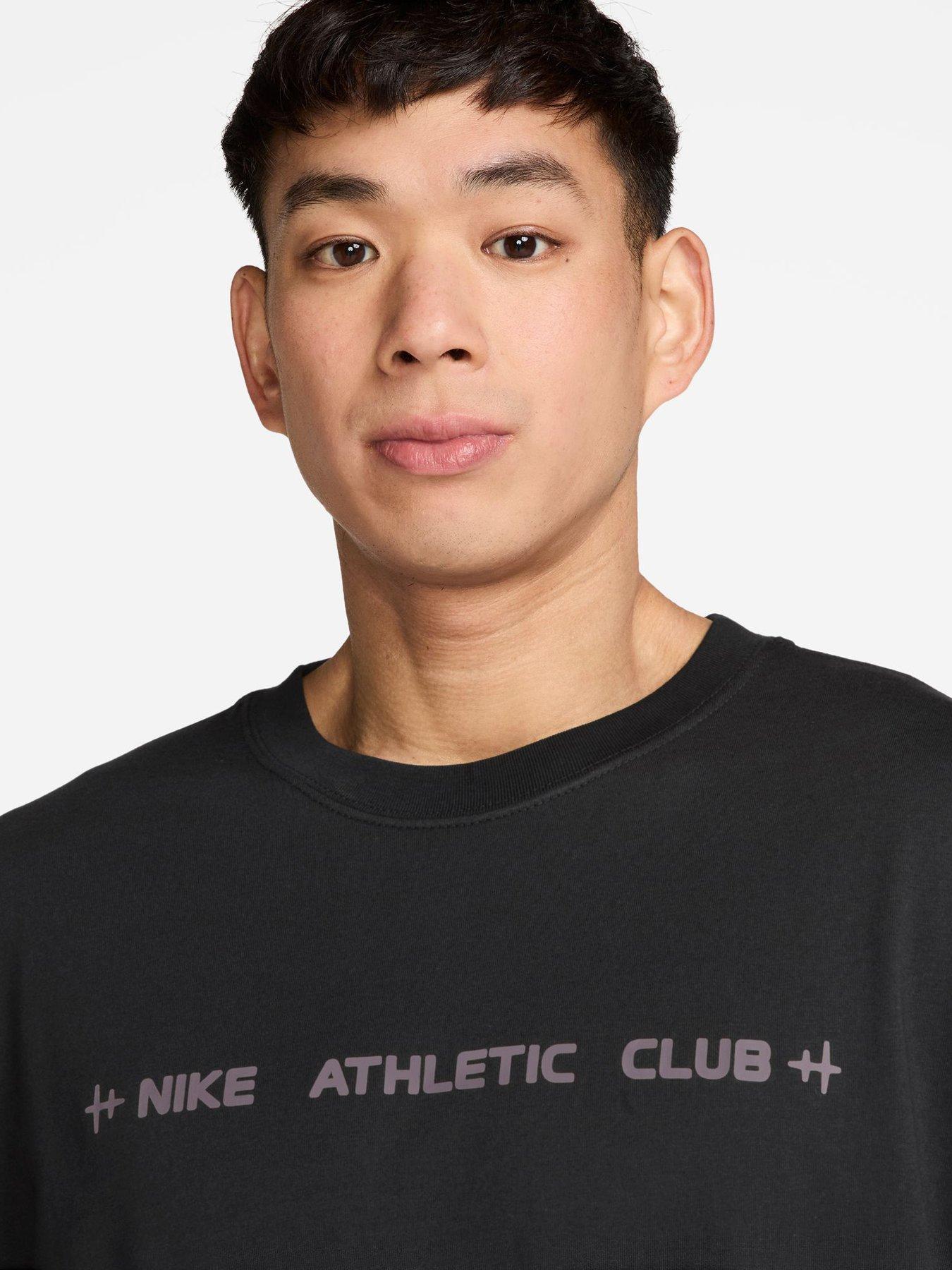 Image 3 of 3 of Nike Mens Training Athletic Club Oversized T-shirt - Black