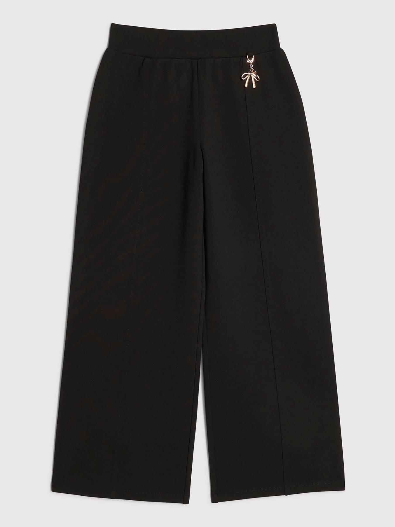 River Island Girls Wide Leg Trousers - Black
