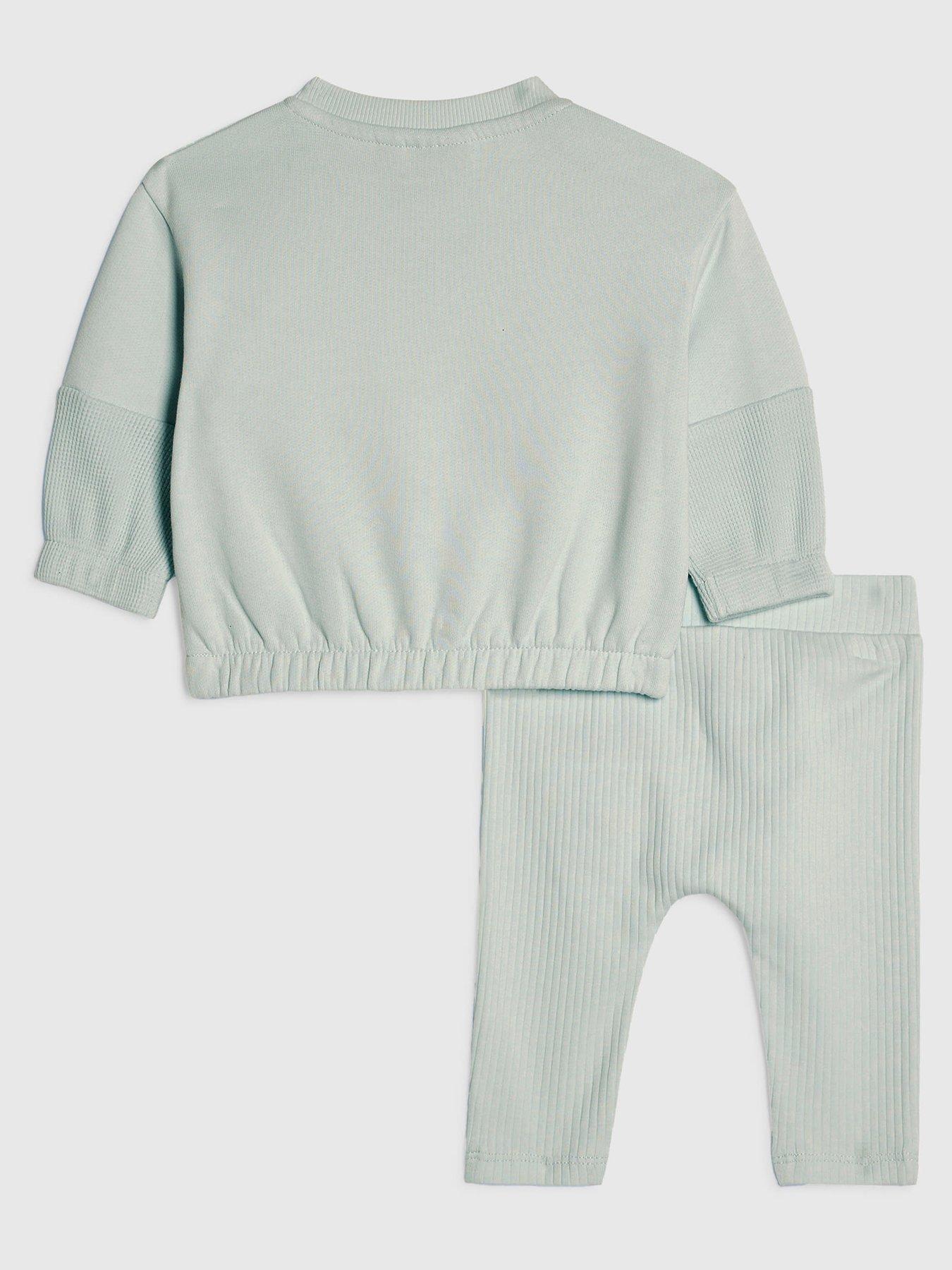Image 2 of 5 of River Island Baby Baby Boys Blue Cutie Squad Sweatshirt Set - Blue